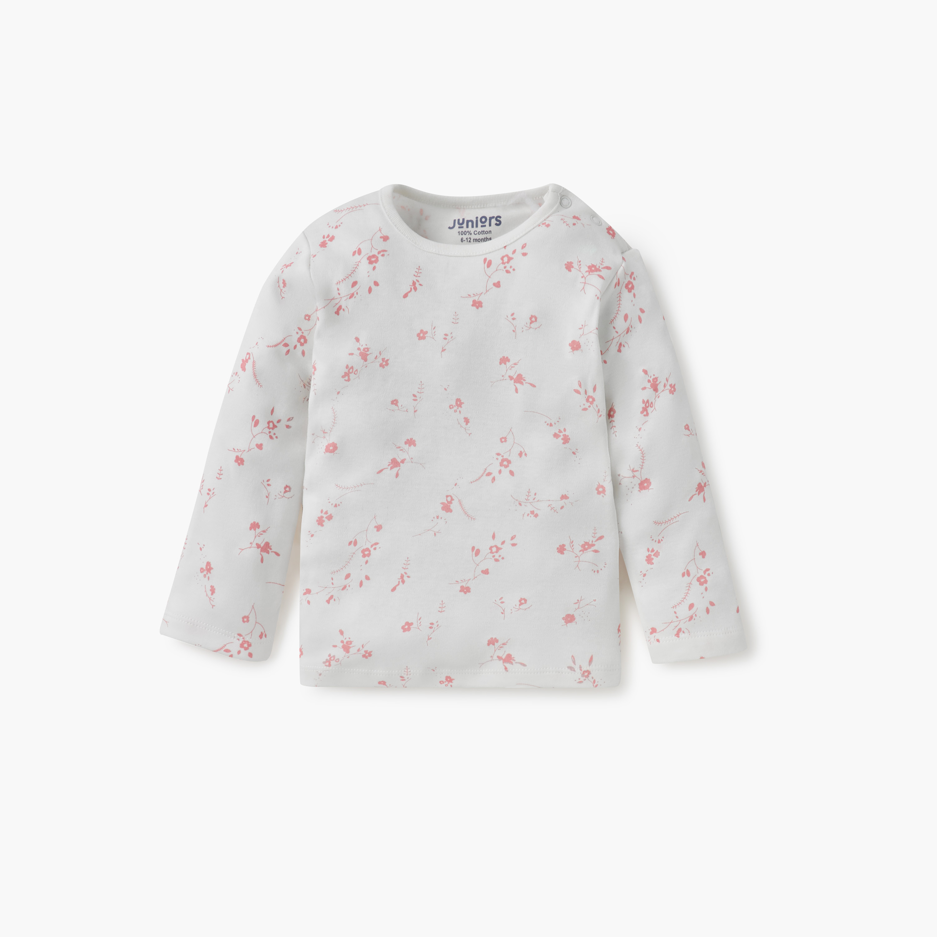 Juniors All-Over Floral Print T-shirt and Pyjama Set-baby-girls-clothing-nightwear-pyjamasets-image-2