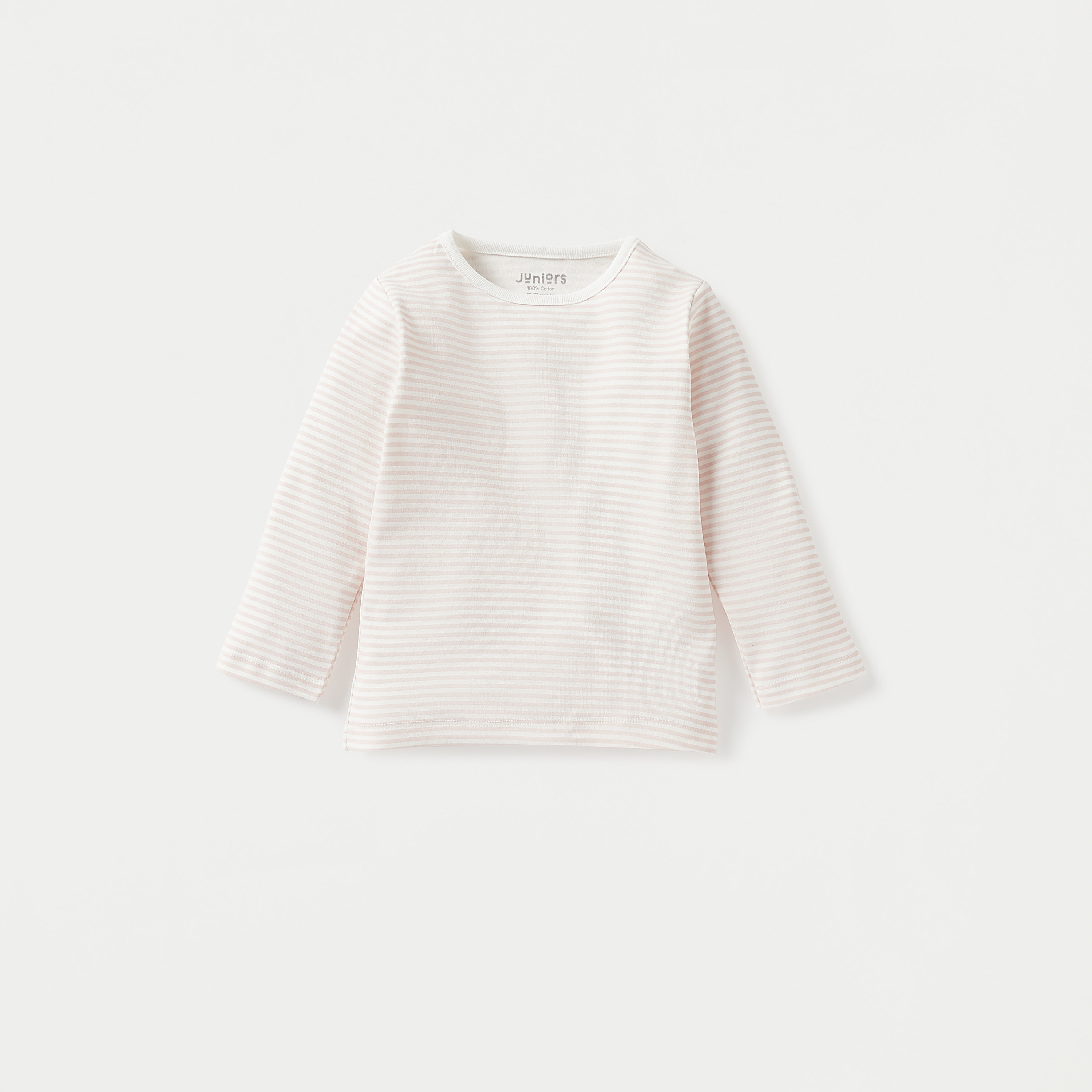 Juniors Striped Long Sleeves T-shirt and Pyjama Set-baby-girls-clothing-nightwear-pyjamasets-image-3