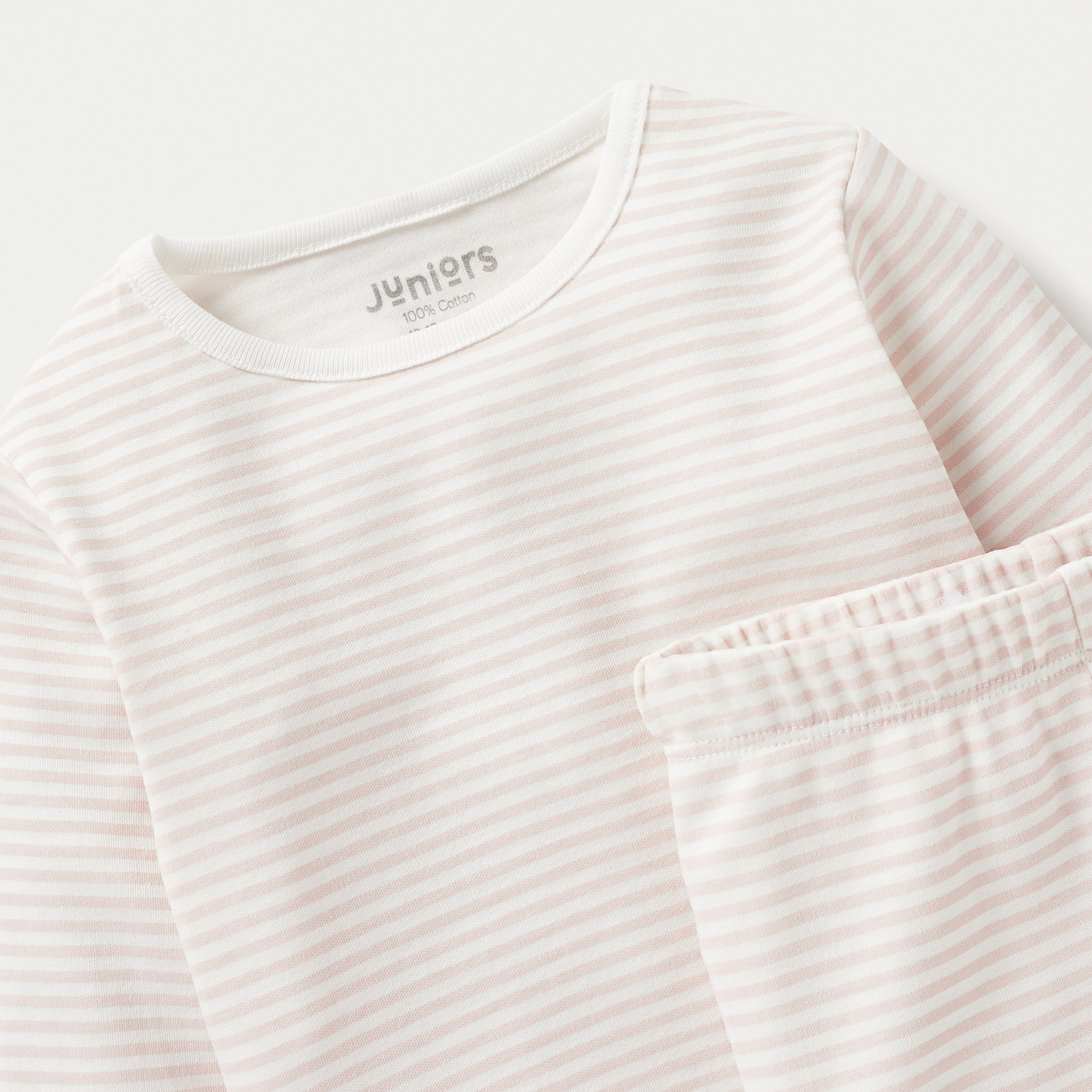 Juniors Striped Long Sleeves T-shirt and Pyjama Set-baby-girls-clothing-nightwear-pyjamasets-image-5