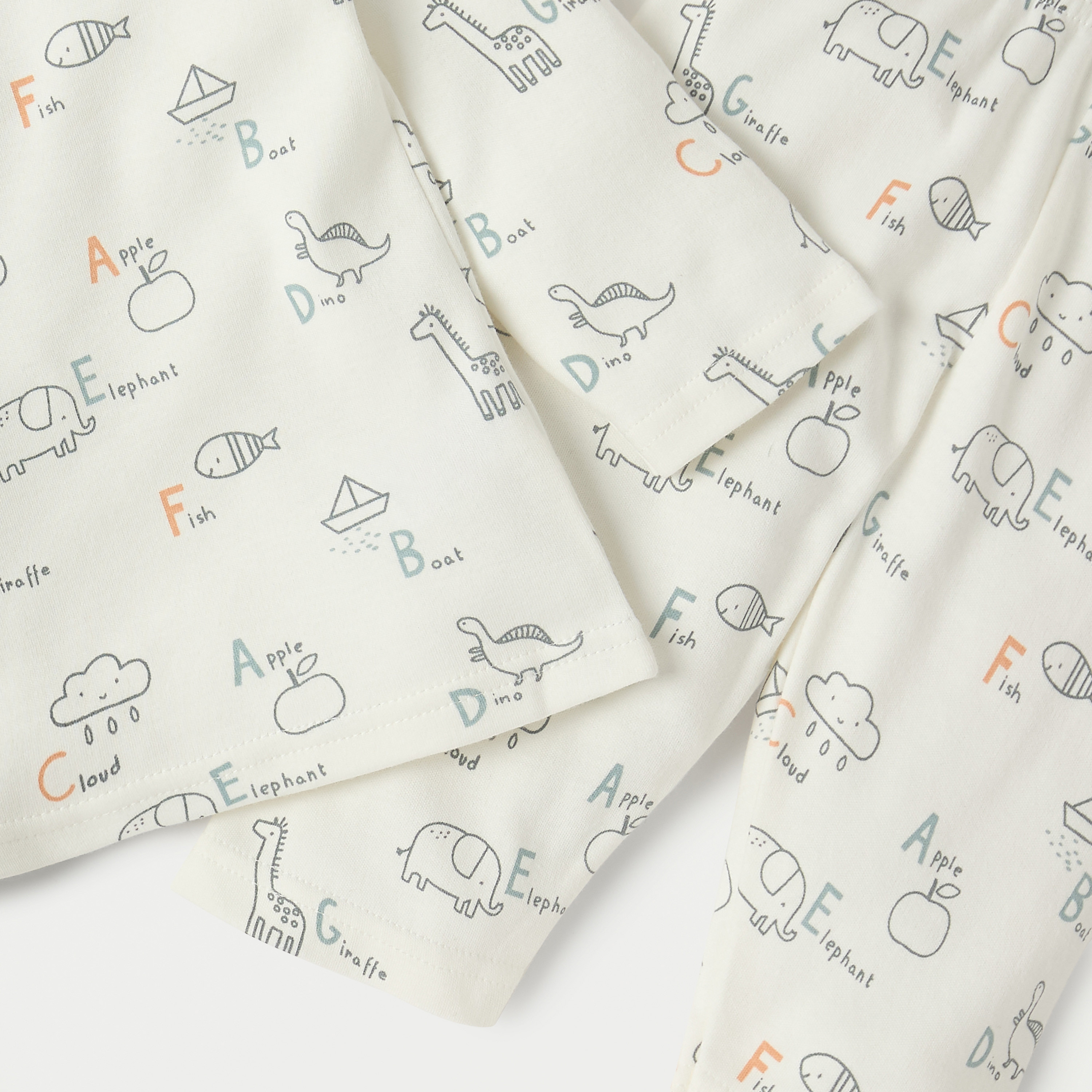 Juniors Pyjama Set with Alphabet Print - Cotton - Long Sleeves - Collar-baby-boys-clothing-nightwear-pyjamasets-image-5