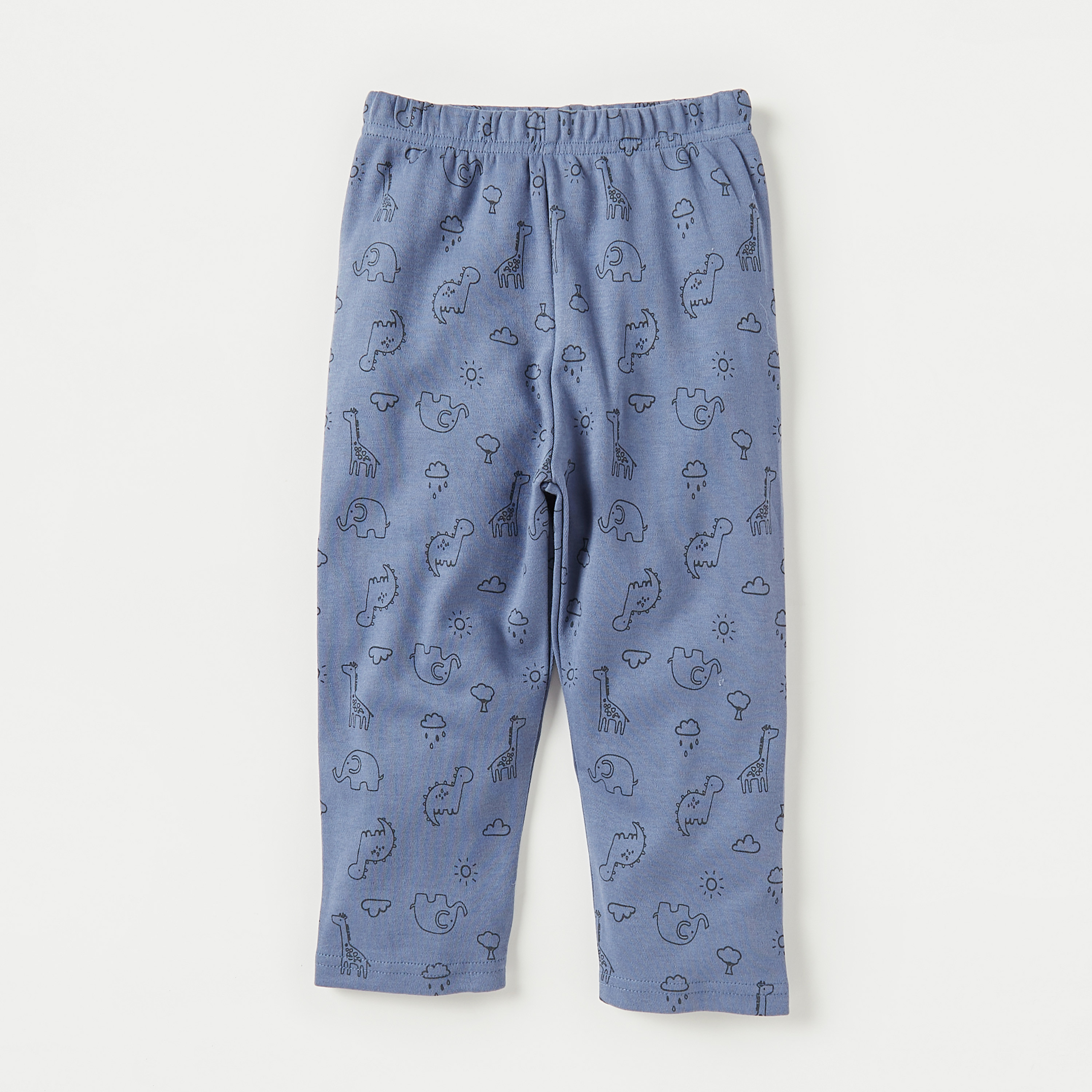 Juniors All-Over Safari Print T-shirt and Pyjama Set-baby-boys-clothing-nightwear-pyjamasets-image-3