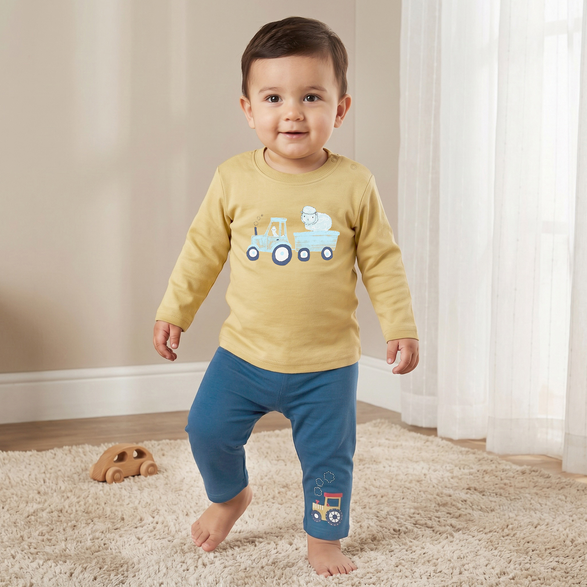 Juniors Graphic Print T-shirt and Pyjama Set-baby-boys-clothing-nightwear-pyjamasets-image-1