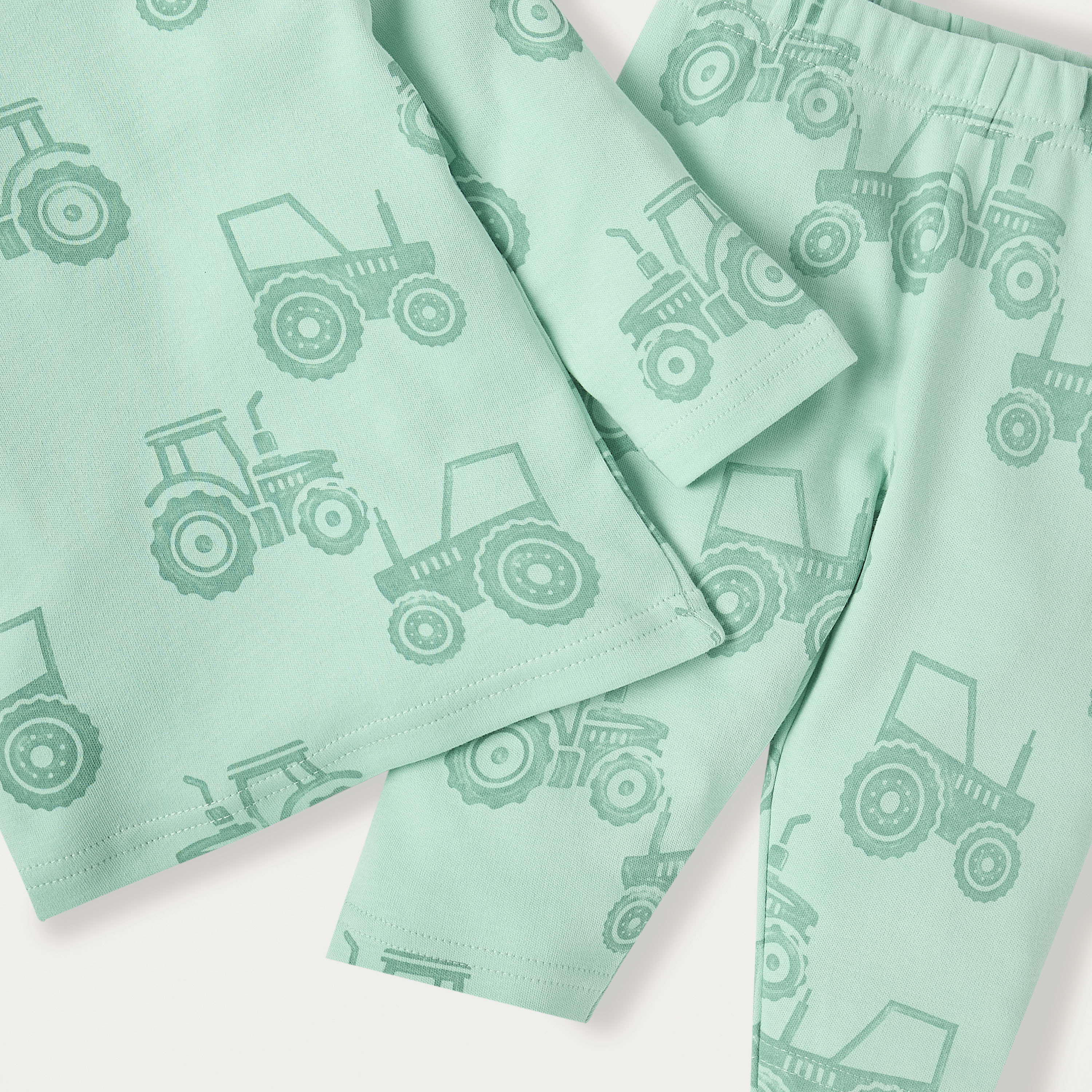 Juniors Tractor Print Long Sleeves T-shirt and Pyjama Set-baby-boys-clothing-nightwear-pyjamasets-image-5