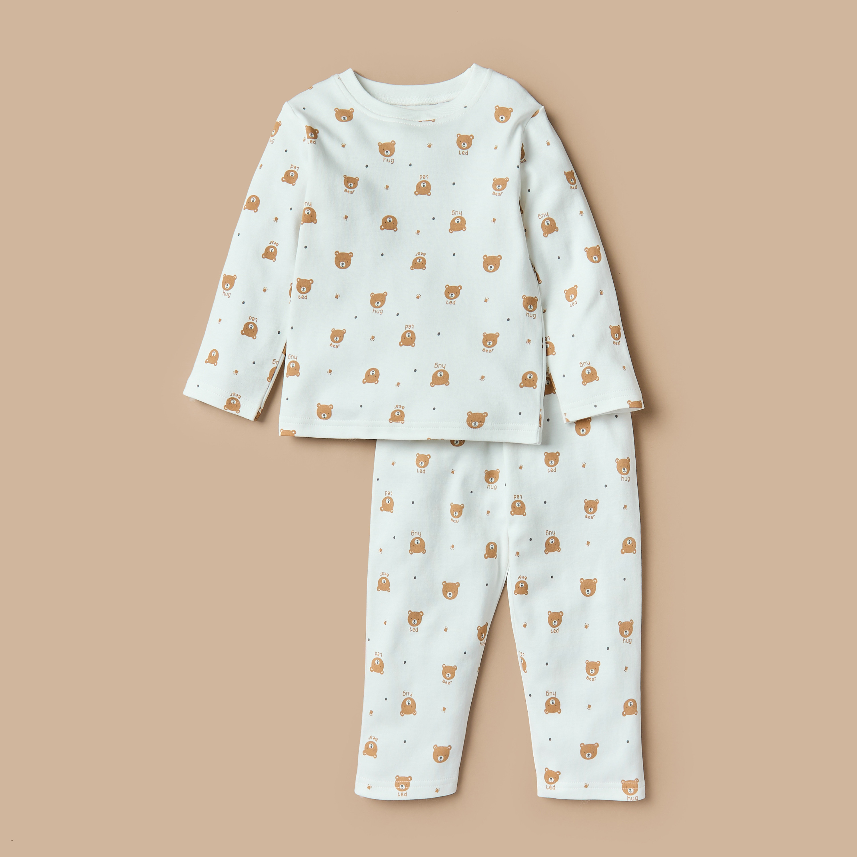 Juniors All-Over Bear Print T-shirt and Pyjama Set-baby-boys-clothing-nightwear-pyjamasets-image-2