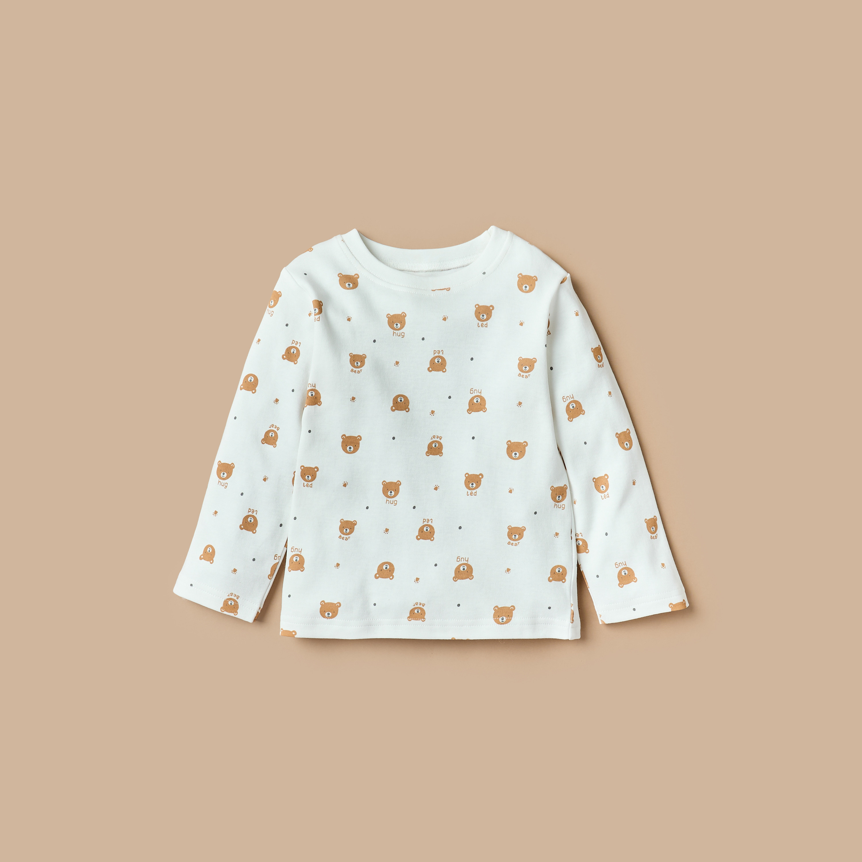 Juniors All-Over Bear Print T-shirt and Pyjama Set-baby-boys-clothing-nightwear-pyjamasets-image-3