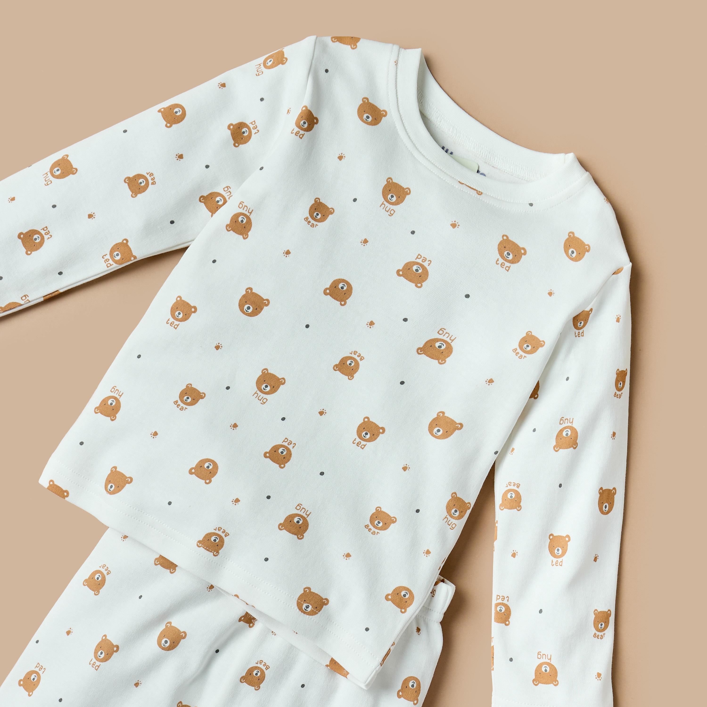 Juniors All-Over Bear Print T-shirt and Pyjama Set-baby-boys-clothing-nightwear-pyjamasets-image-6