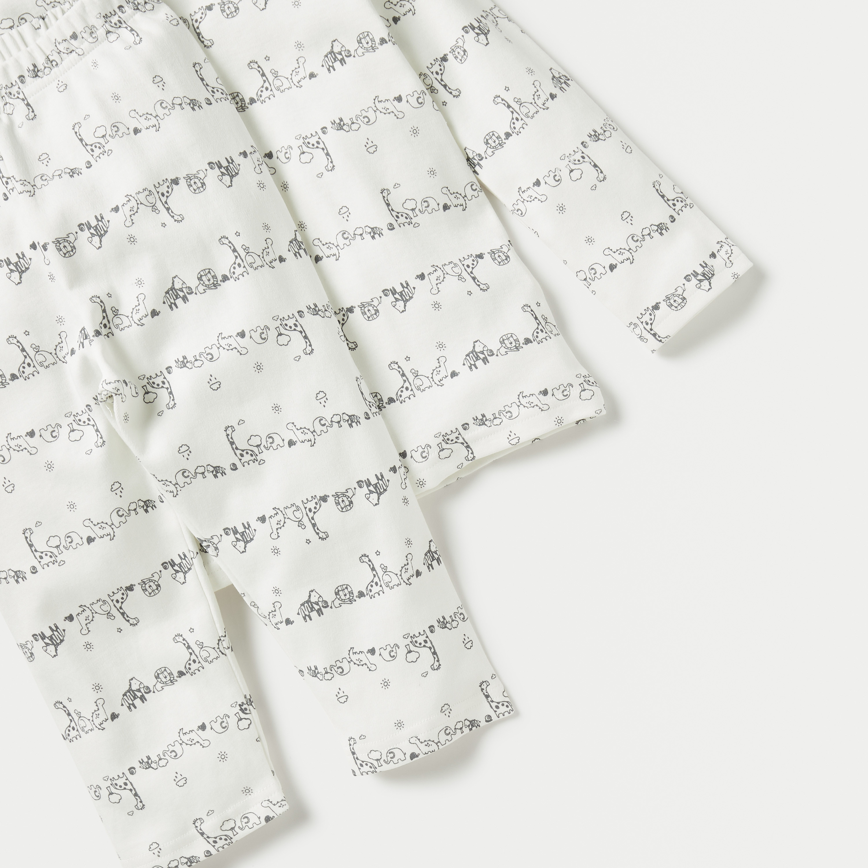 طقم بنطلون بيجاما وتيشيرت قطن بطبعات سفاري من جونيورز-baby-boys-clothing-nightwear-pyjamasets-image-5