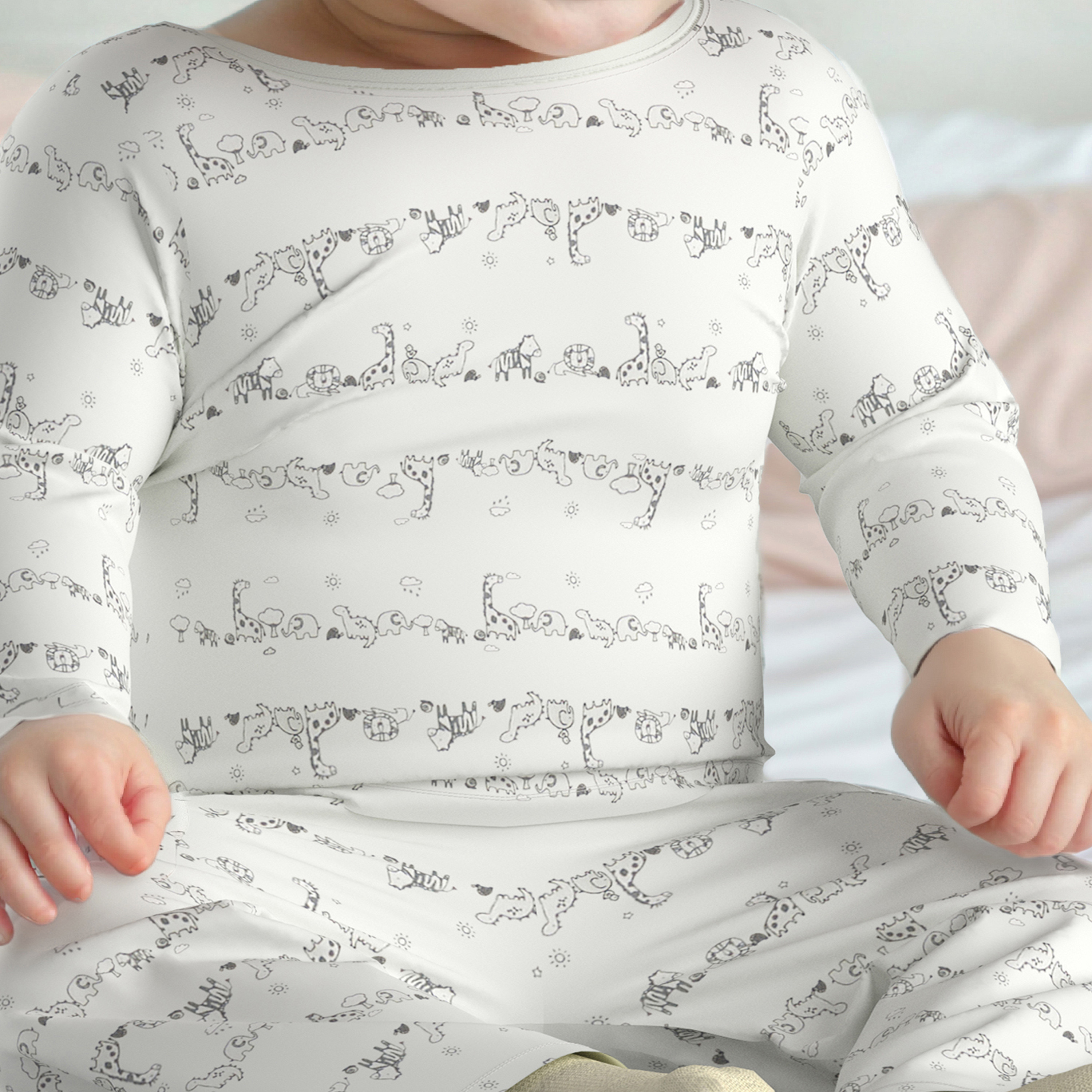 طقم بنطلون بيجاما وتيشيرت قطن بطبعات سفاري من جونيورز-baby-boys-clothing-nightwear-pyjamasets-image-7