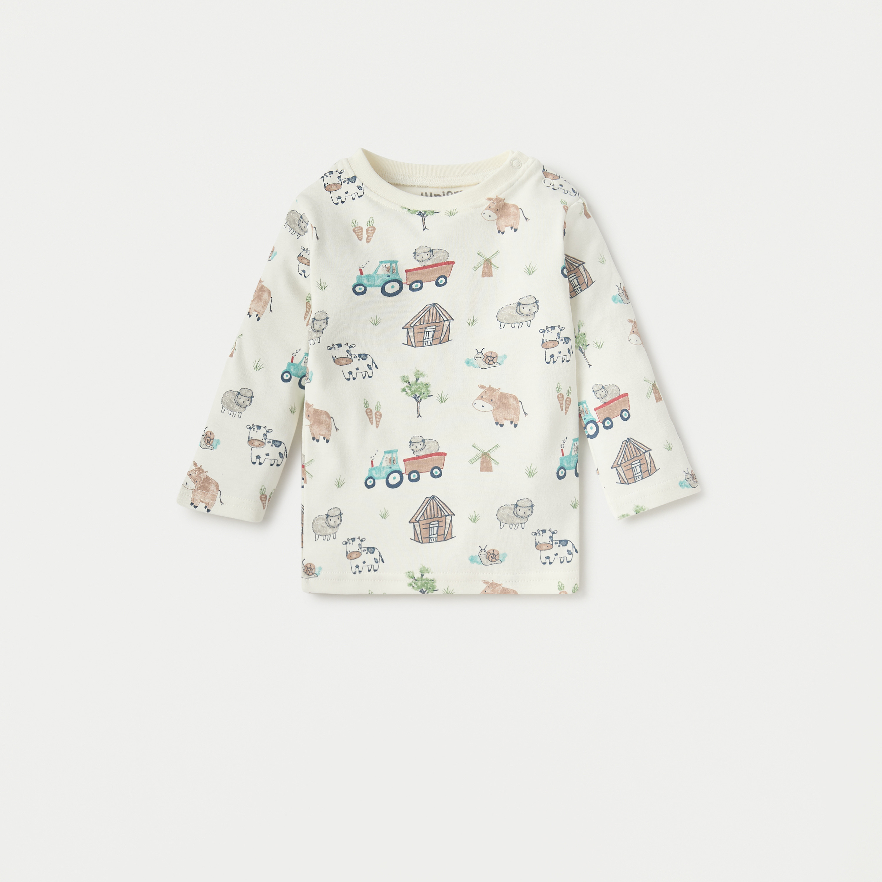 Juniors Printed Long Sleeves T-shirt and Pyjama Set-baby-boys-clothing-nightwear-pyjamasets-image-2