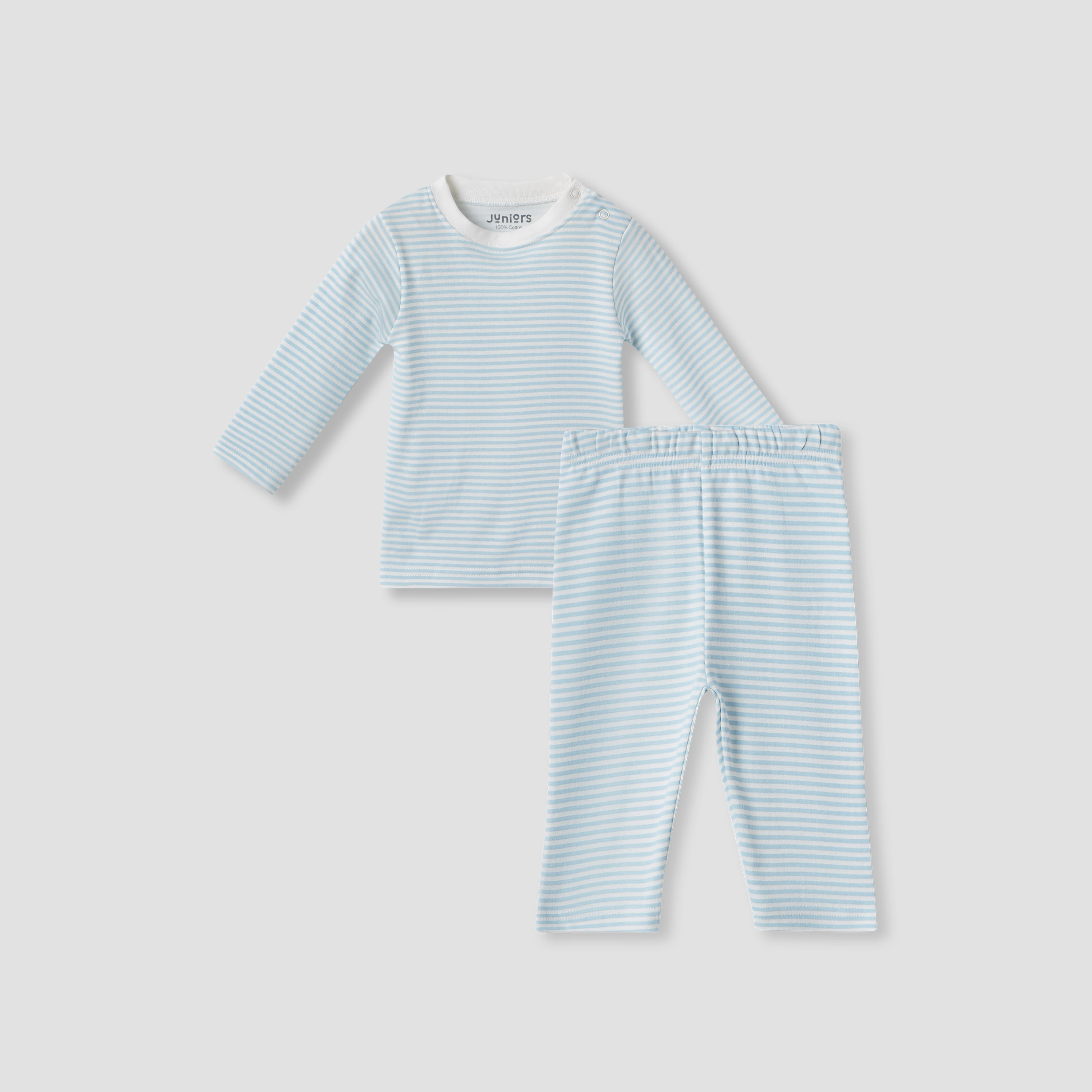 طقم بنطلون بيجاما وتيشيرت مخطط من جونيورز-baby-boys-clothing-nightwear-pyjamasets-image-1