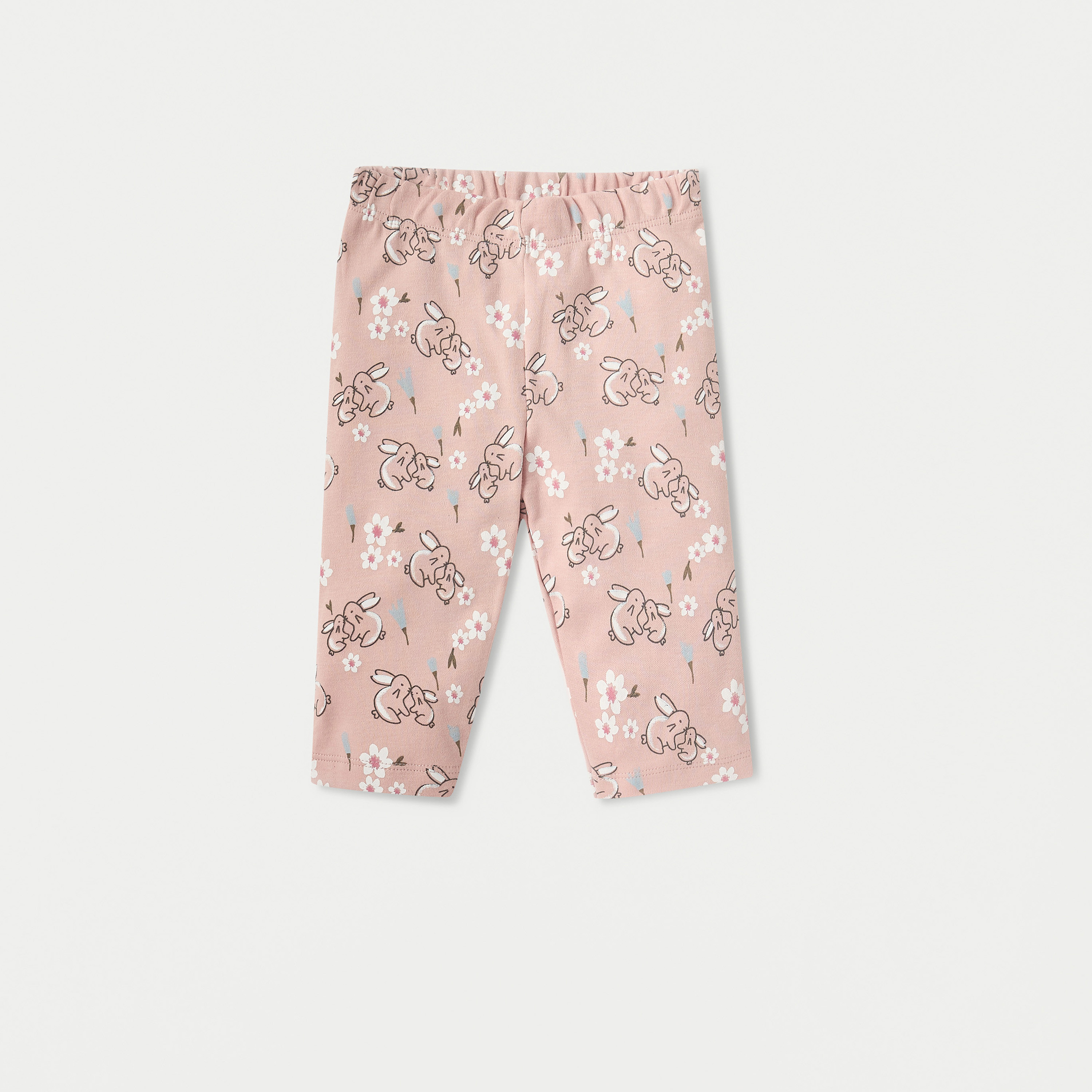 طقم بيجاما وتيشيرت بأكمام طويلة بطبعات أرنب من جونيورز-baby-girls-clothing-nightwear-pyjamasets-image-3