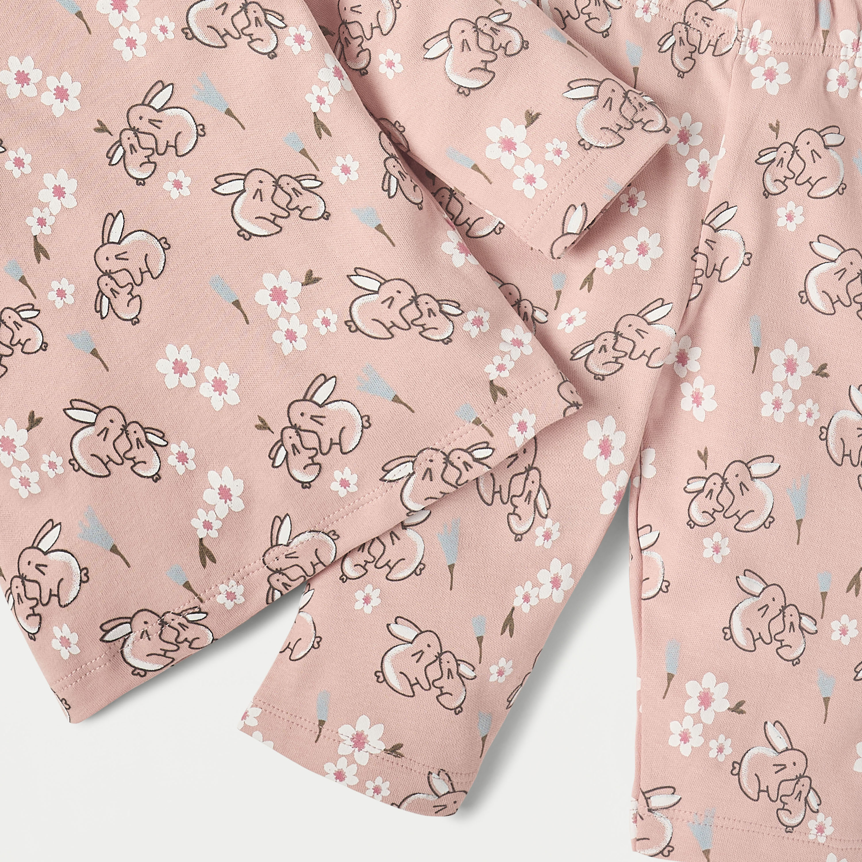 طقم بيجاما وتيشيرت بأكمام طويلة بطبعات أرنب من جونيورز-baby-girls-clothing-nightwear-pyjamasets-image-5