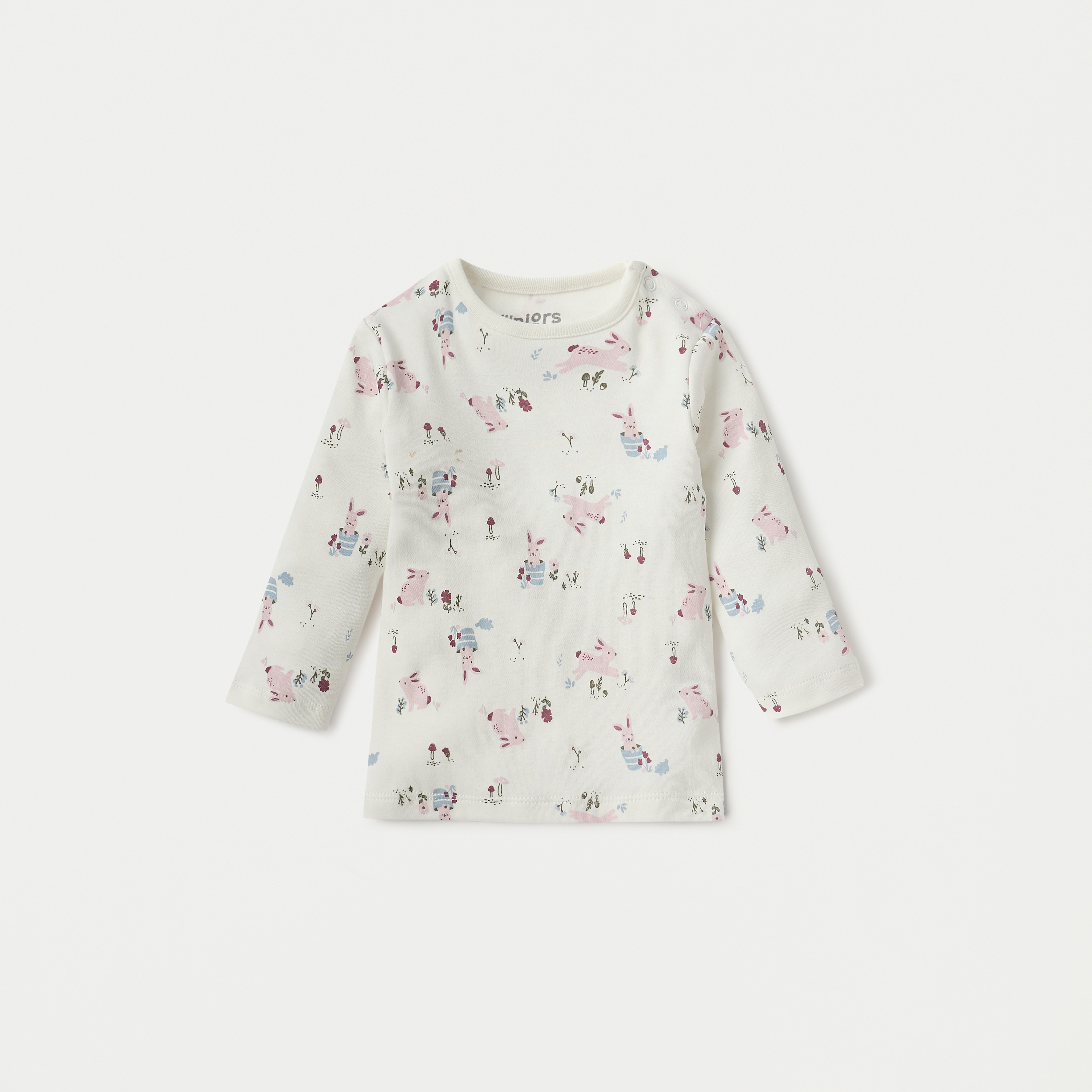 Juniors Printed Long Sleeves T-shirt and Pyjama Set-baby-girls-clothing-nightwear-pyjamasets-image-2