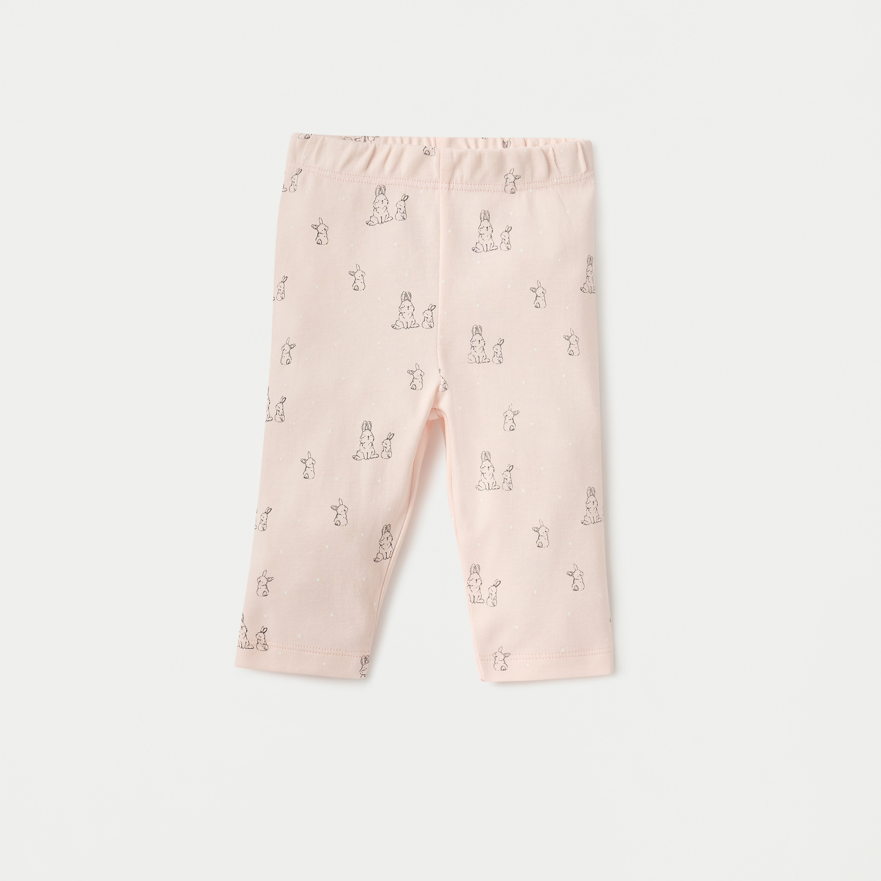 Juniors Bunny Print Long Sleeves T-shirt and Pyjama Set-baby-girls-clothing-nightwear-pyjamasets-image-3