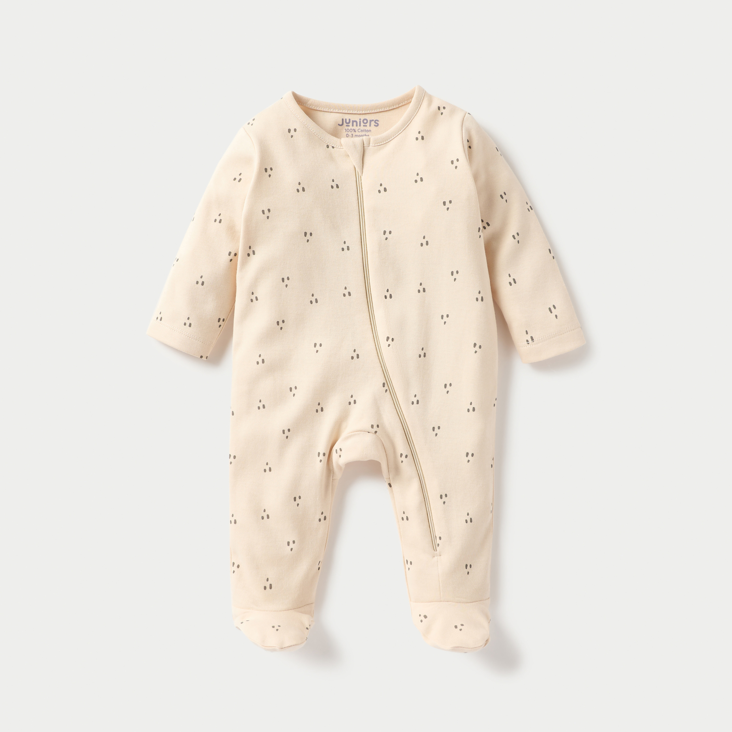 Juniors Printed Closed Feet Sleepsuit with Zip Closure - Set of 5-baby-girls-clothing-nightwear-sleepsuits-image-2
