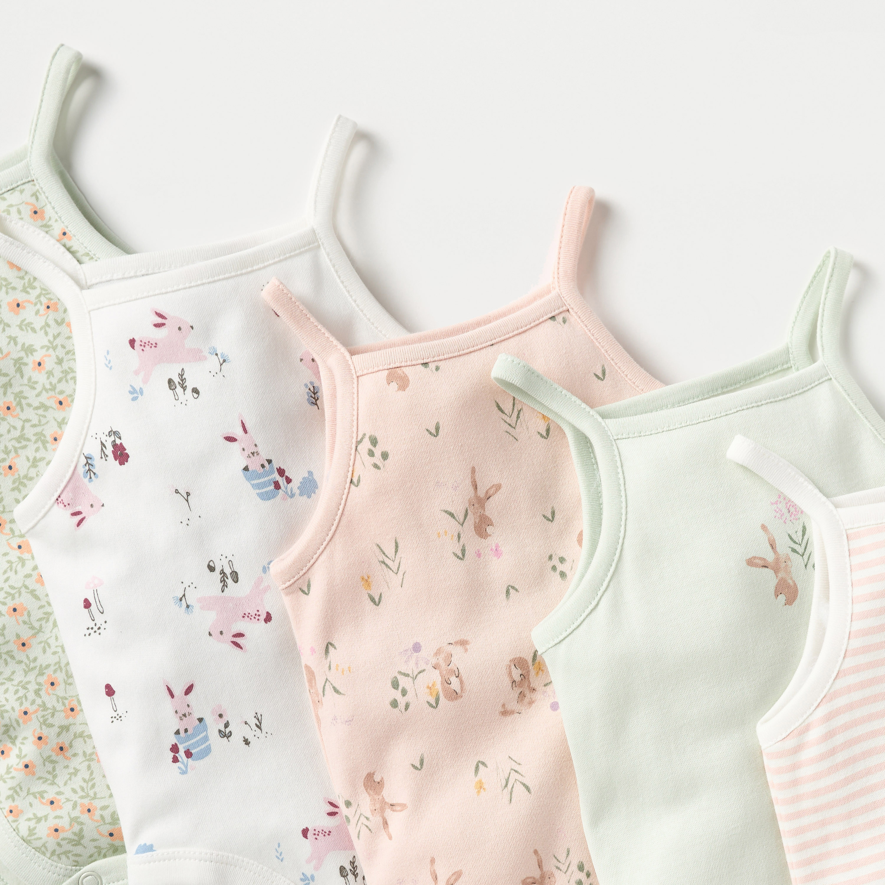 Juniors Printed Sleeveless Bodysuit - Set of 5-baby-girls-clothing-bodysuits-image-3