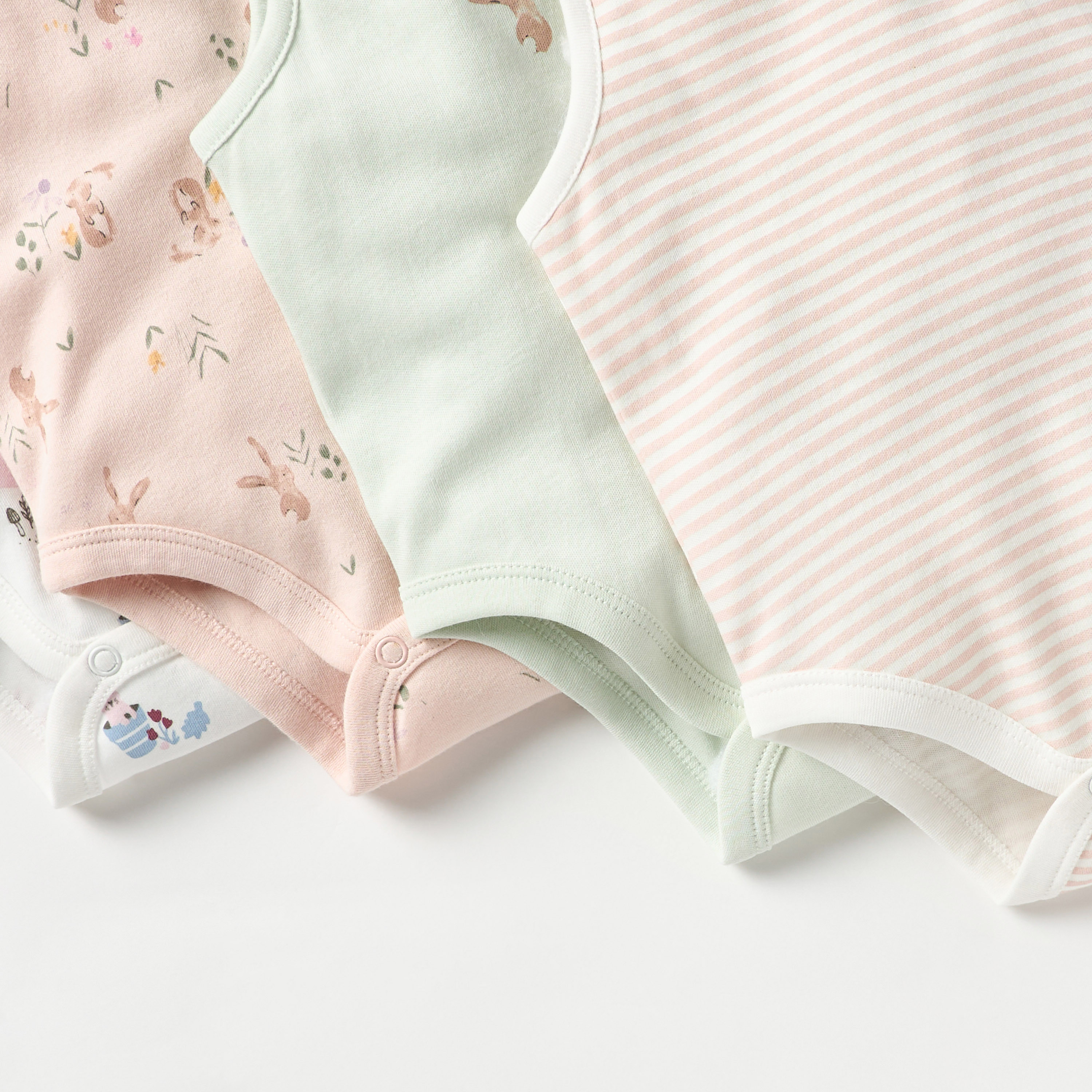 Juniors Printed Sleeveless Bodysuit - Set of 5-baby-girls-clothing-bodysuits-image-4