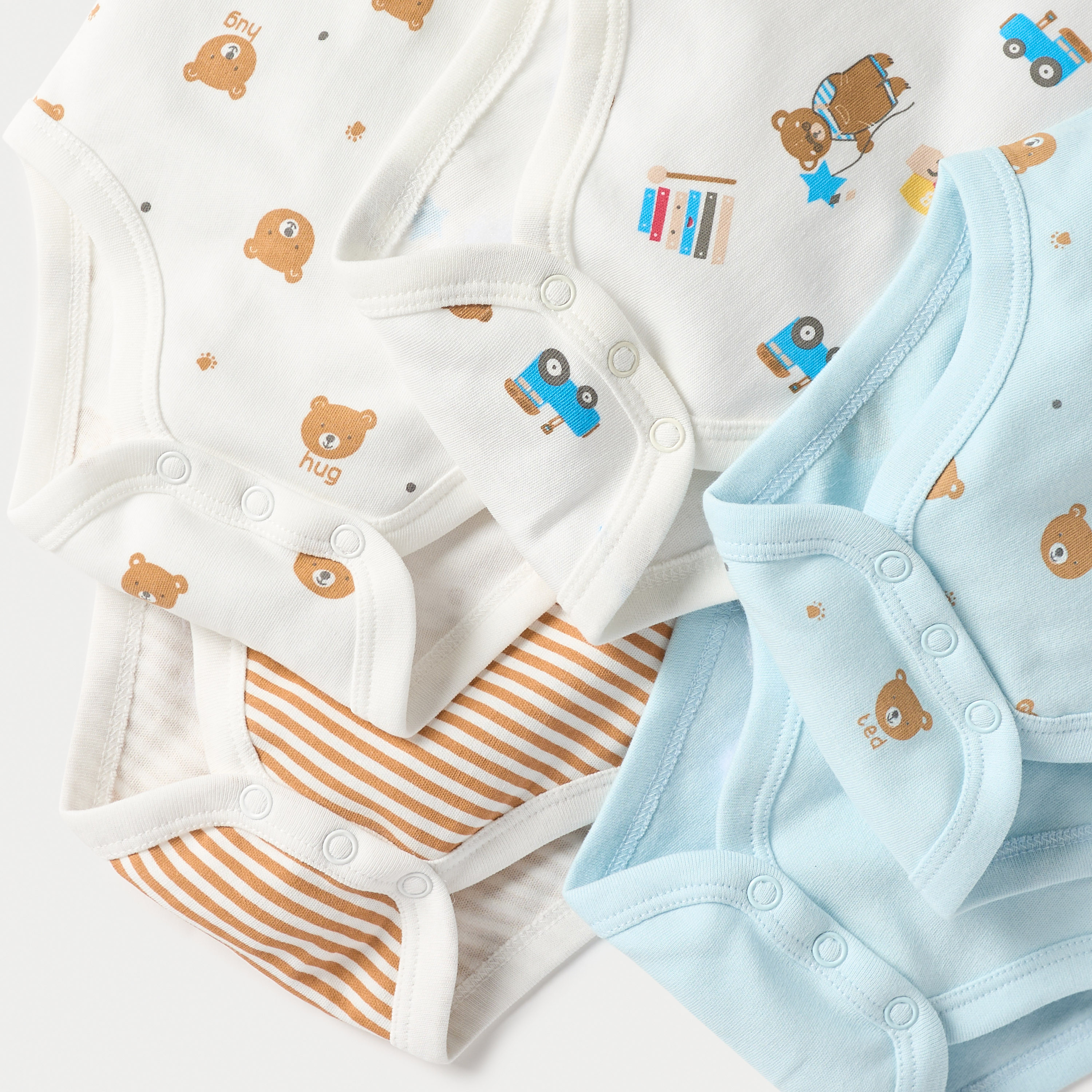 بودي سوت بدون أكمام بطبعات من جونيورز - طقم من 5 قطع-baby-boys-clothing-multipacks-image-4