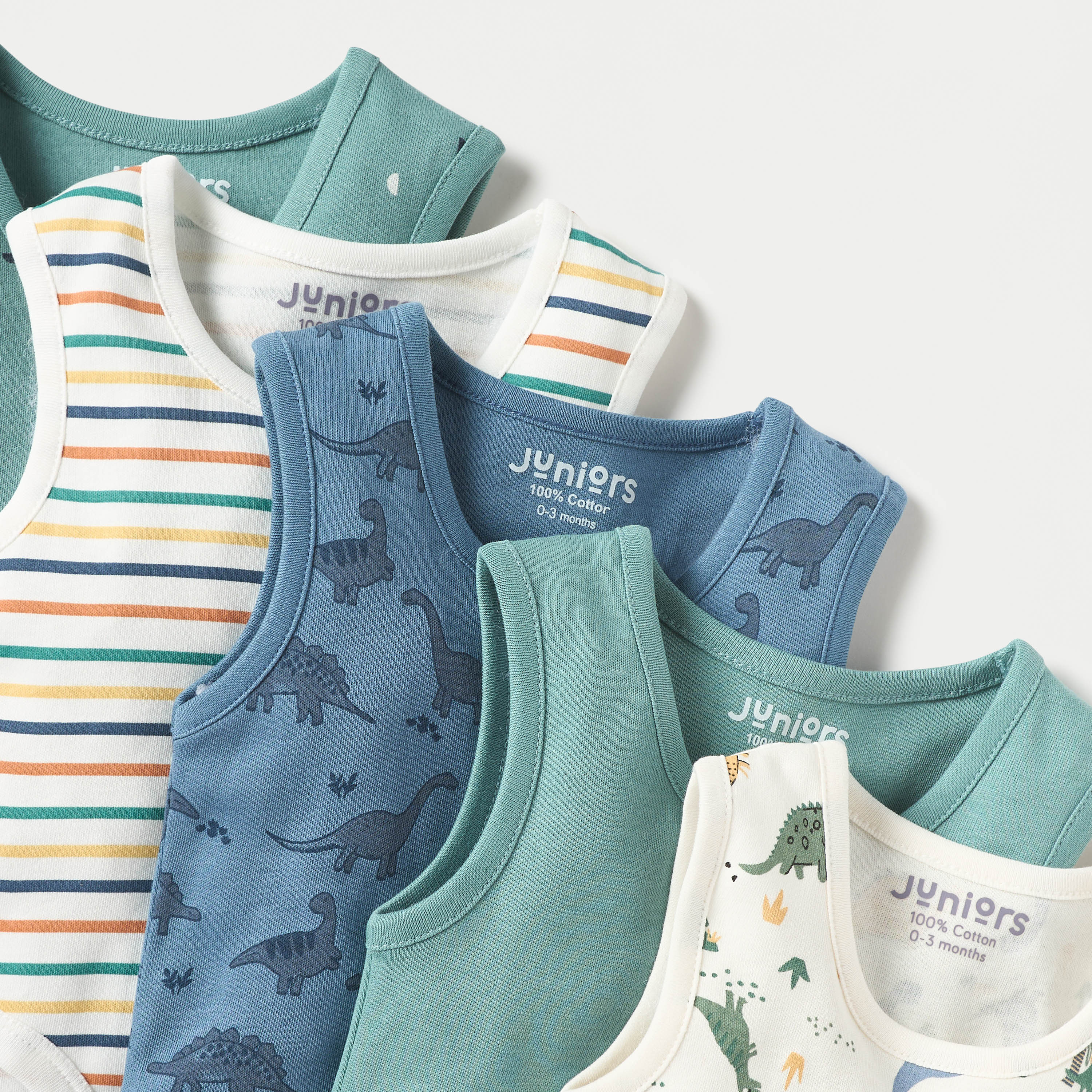 بودي سوت دون أكمام بطبعات من جونيورز - طقم 5 قطع-baby-boys-clothing-multipacks-image-3