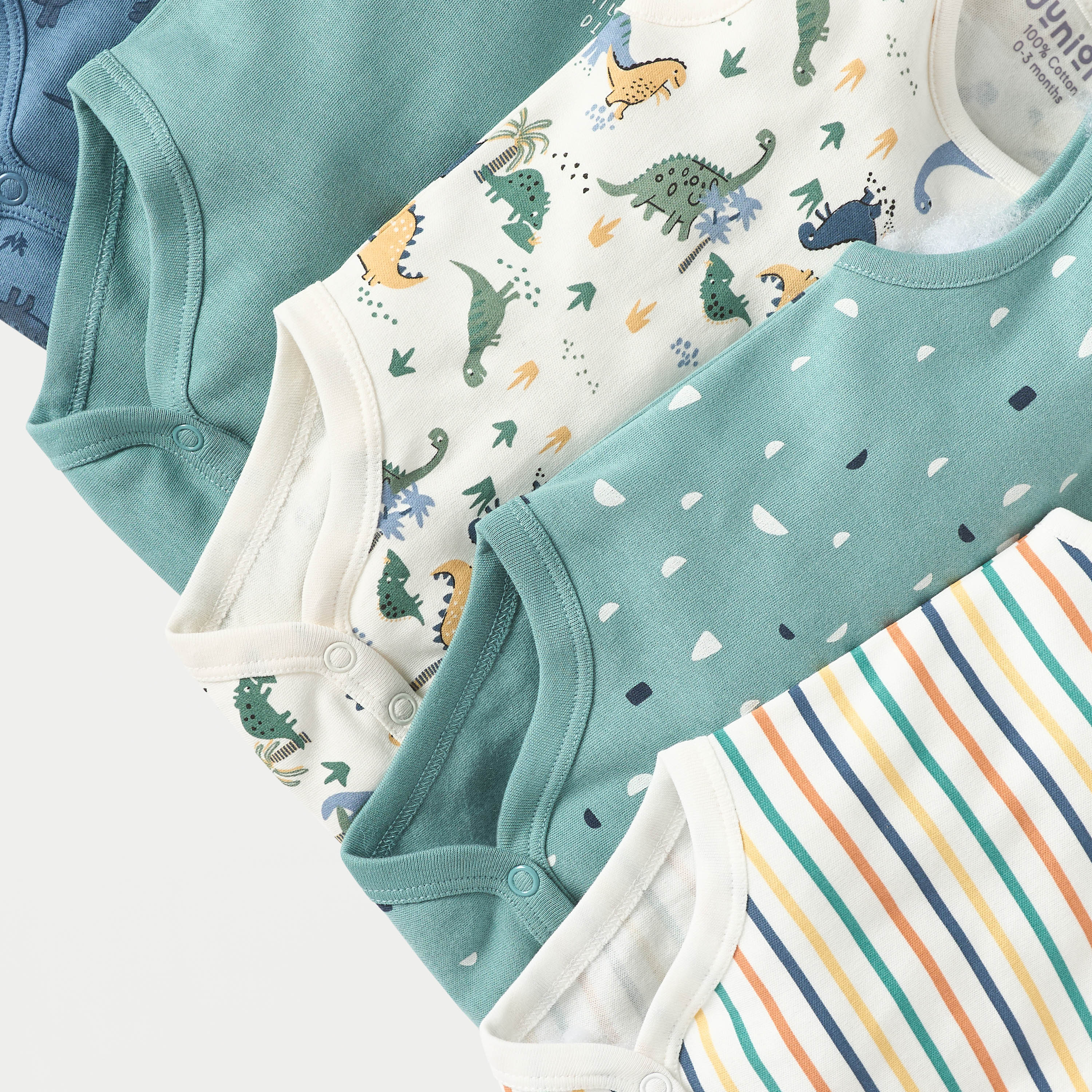 بودي سوت دون أكمام بطبعات من جونيورز - طقم 5 قطع-baby-boys-clothing-multipacks-image-4