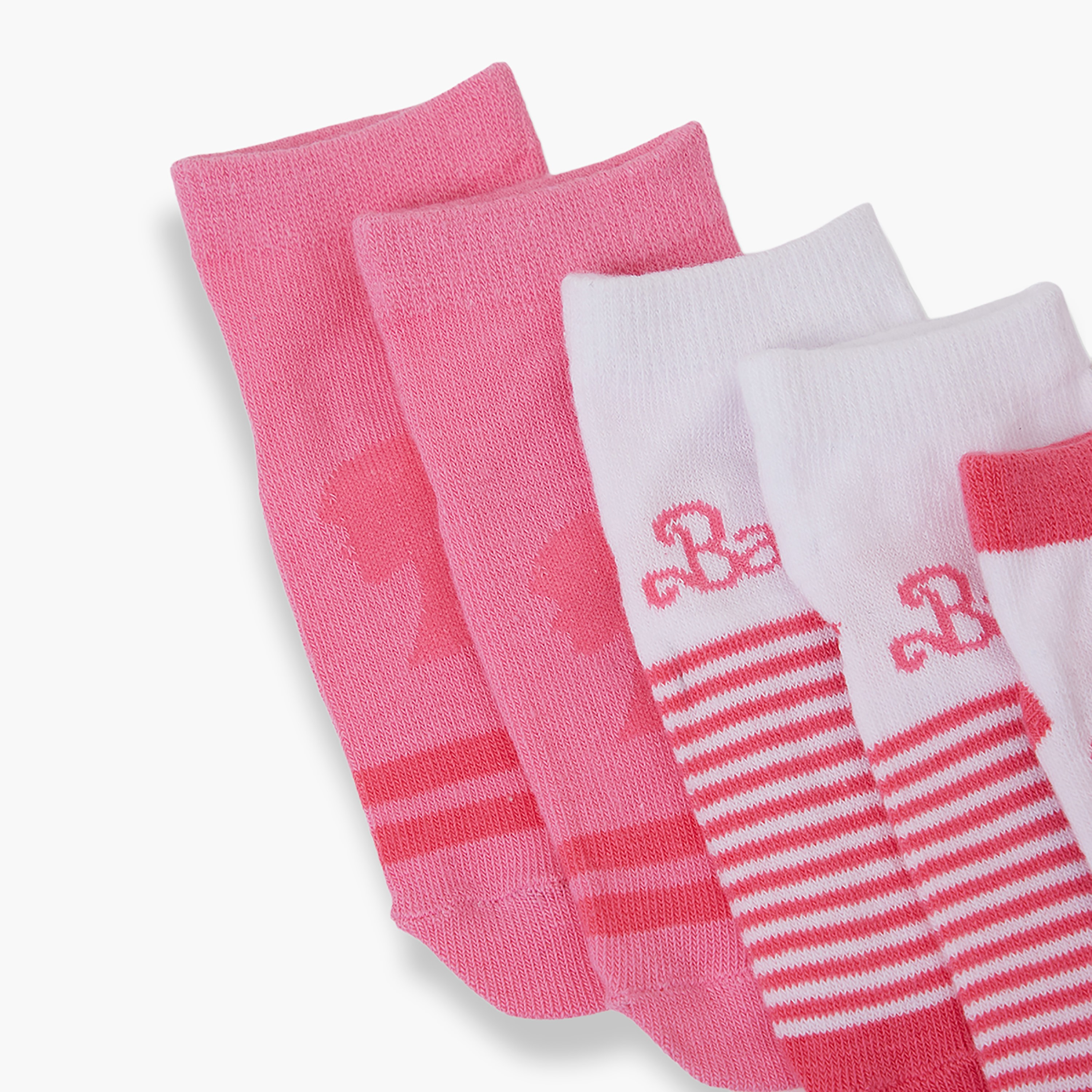 Barbie 3-Pair Cotton Blend Printed Ankle Socks-girls-accessories-socks-image-4