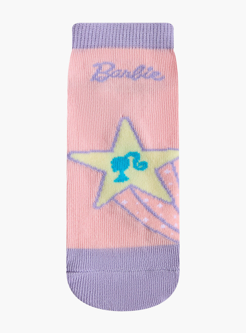 طقم من 5 - جوارب طول الكاحل بطبعات للبنات من باربي-girls-accessories-socks-image-2