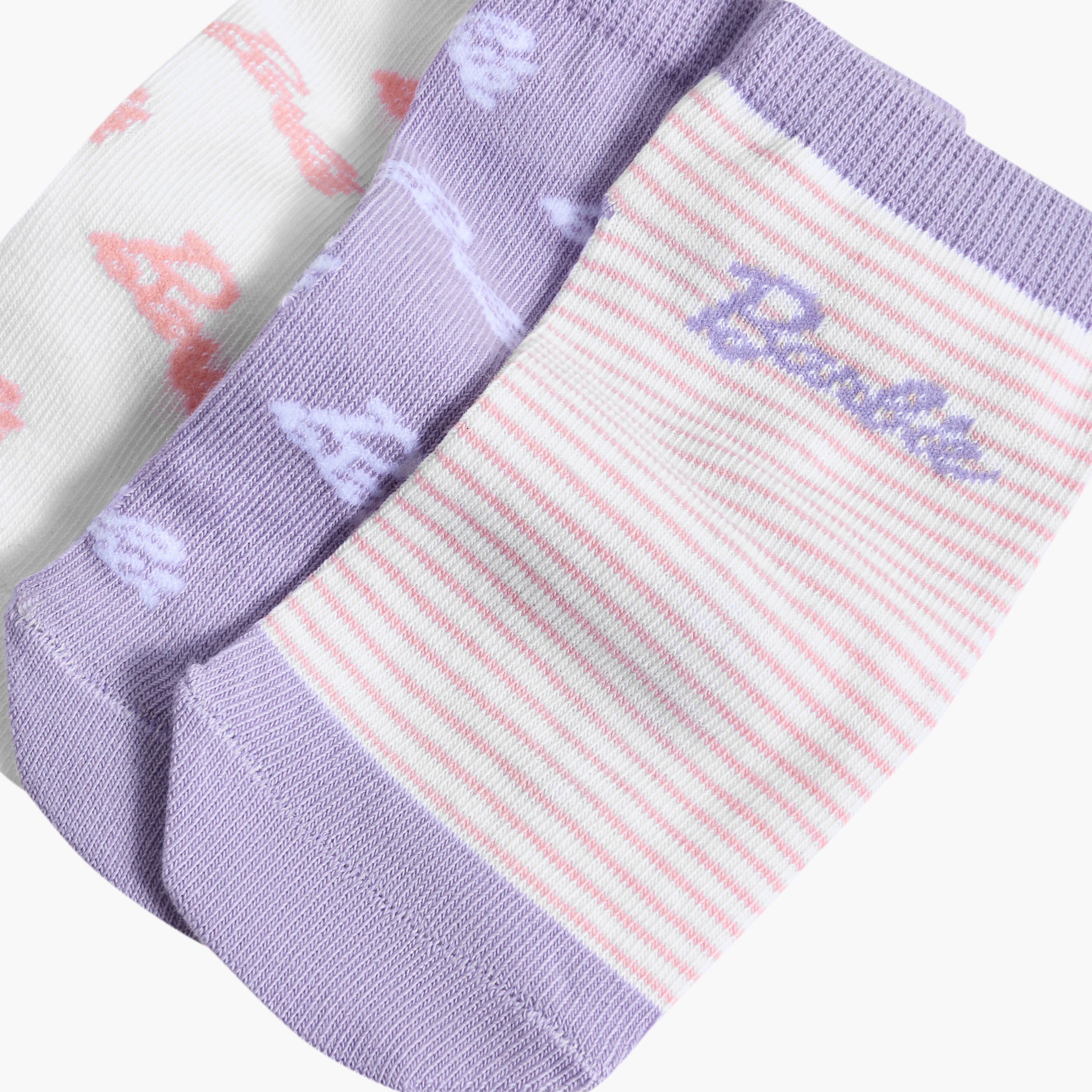 طقم من 5 - جوارب طول الكاحل بطبعات للبنات من باربي-girls-accessories-socks-image-4