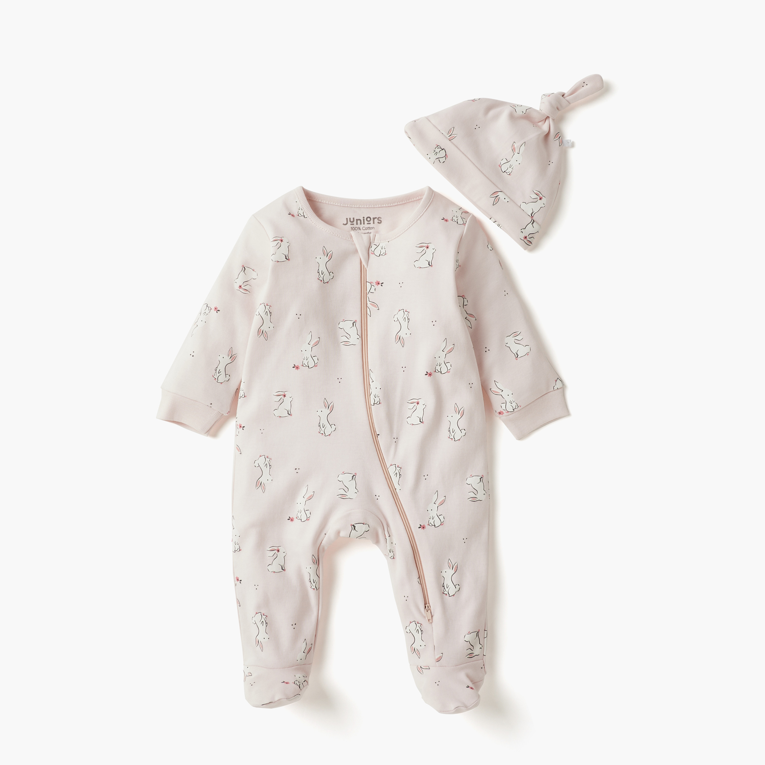 Juniors Bunny Print 4-Piece Clothing Gift Set-baby-girls-clothing-setsandcoords-image-2