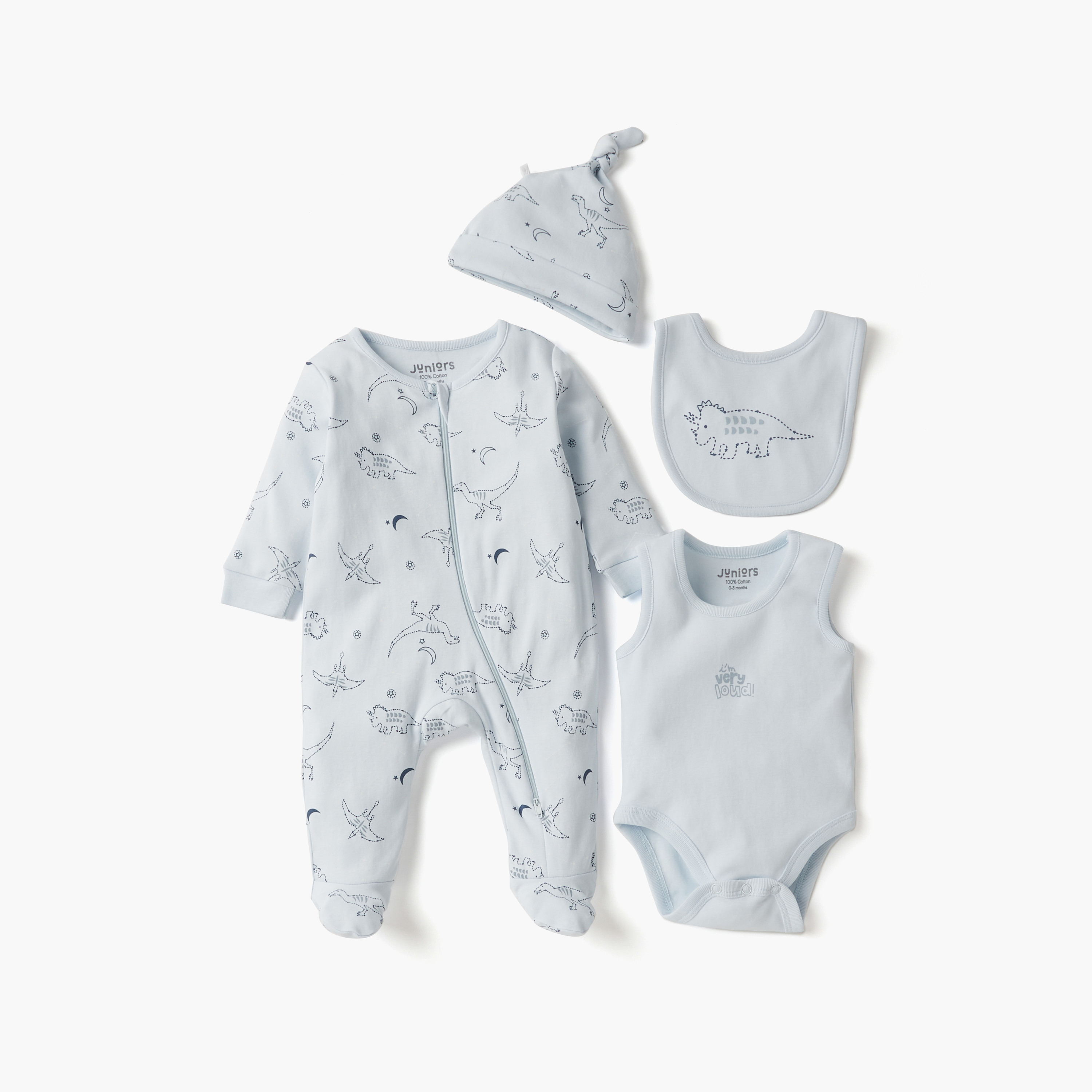 Juniors 4-Piece Dinosaur Print Clothing Gift Set-baby-boys-clothing-multipacks-image-1