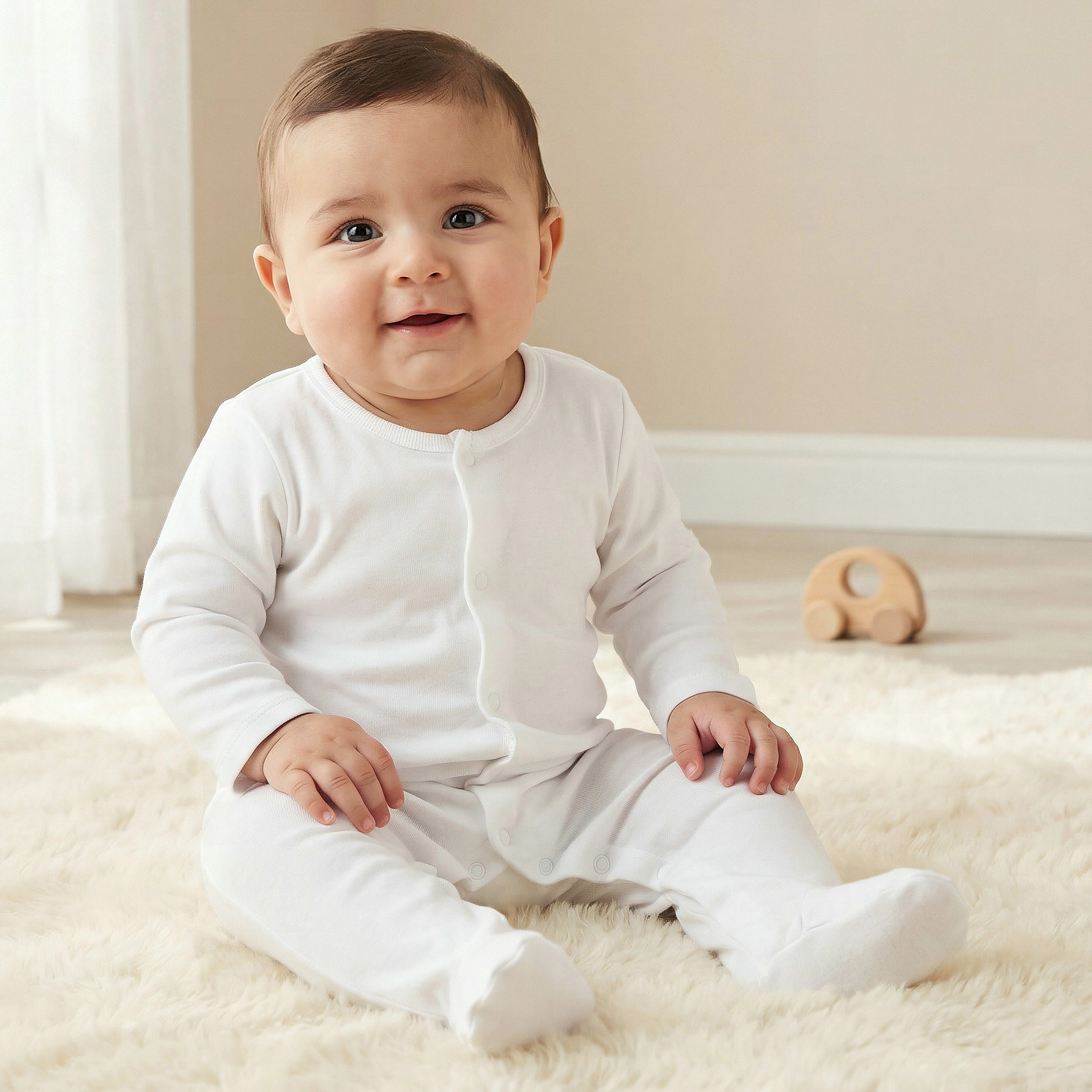 Giggles Solid Sleepsuit with Long Sleeves - Set of 2-baby-boys-clothing-nightwear-sleepsuits-image-2