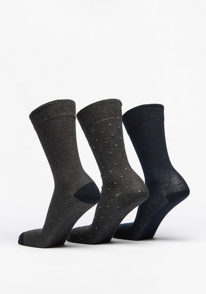 Duchini Printed Crew Length Socks - Set of 3-Men%27s Socks-image-2