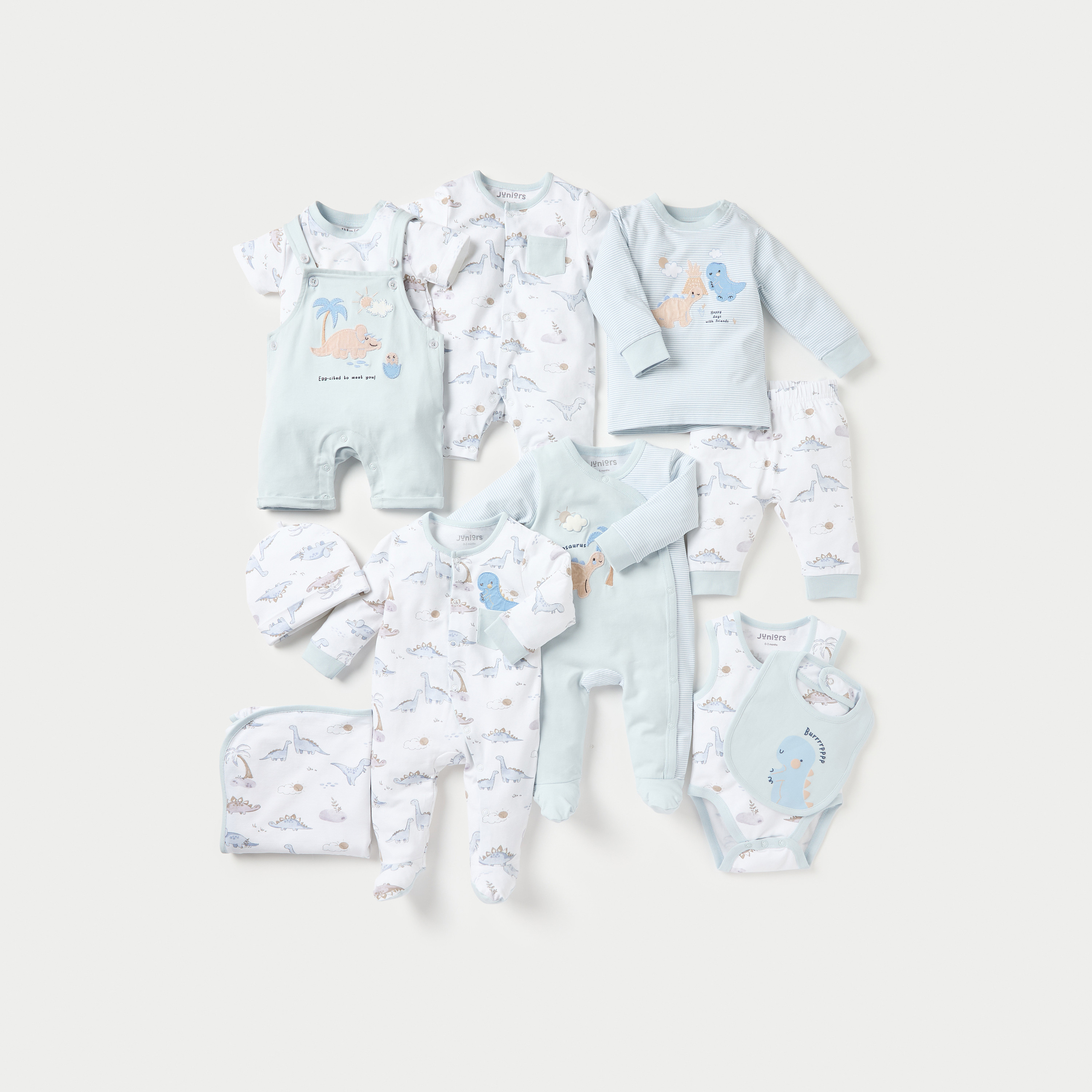 Juniors Dinosaur Print Bib with Snap Button Closure-baby-feeding-bibs-image-5