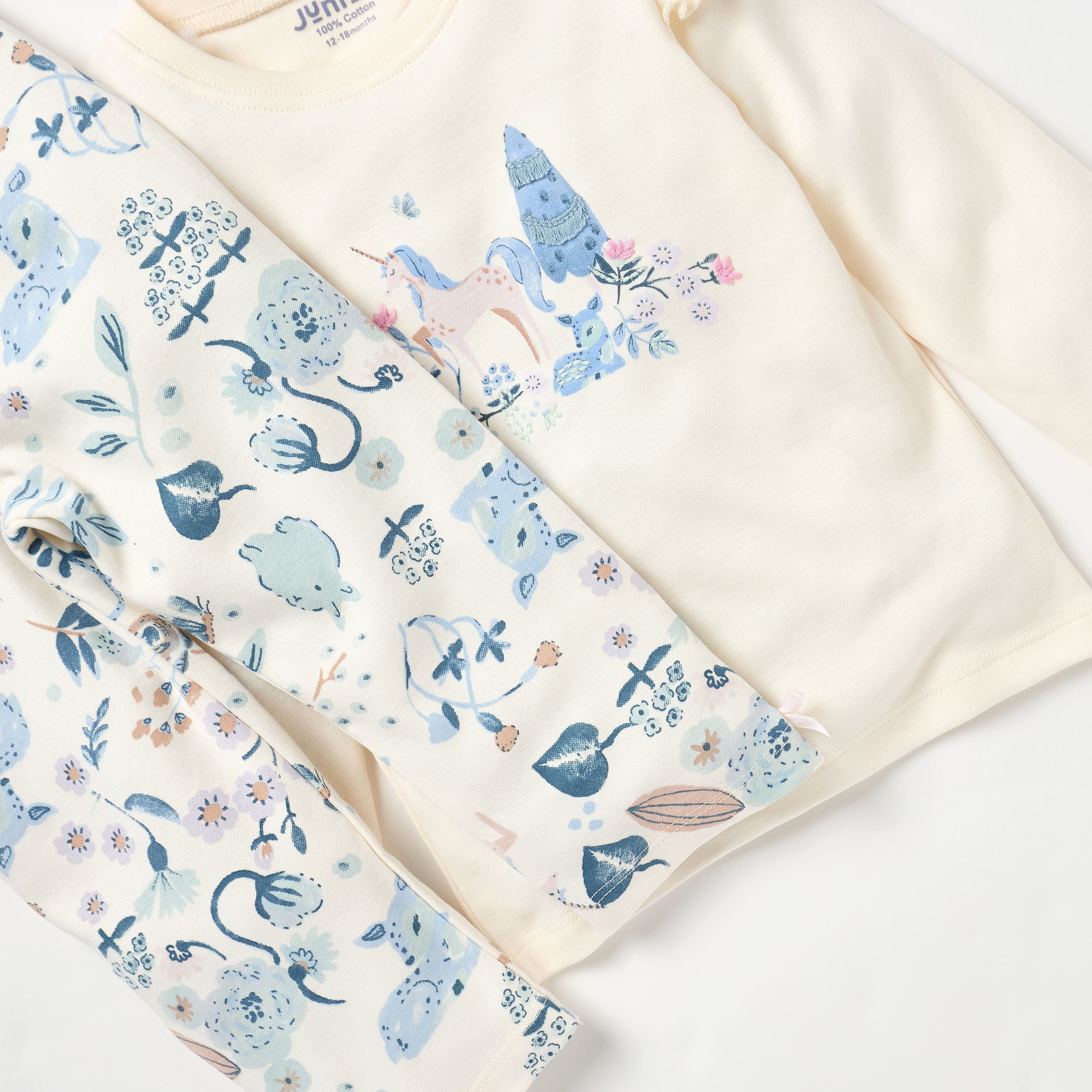 طقم بنطلون بيجاما وتيشيرت بطبعات يونيكورن من جونيورز-baby-girls-clothing-nightwear-pyjamasets-image-5
