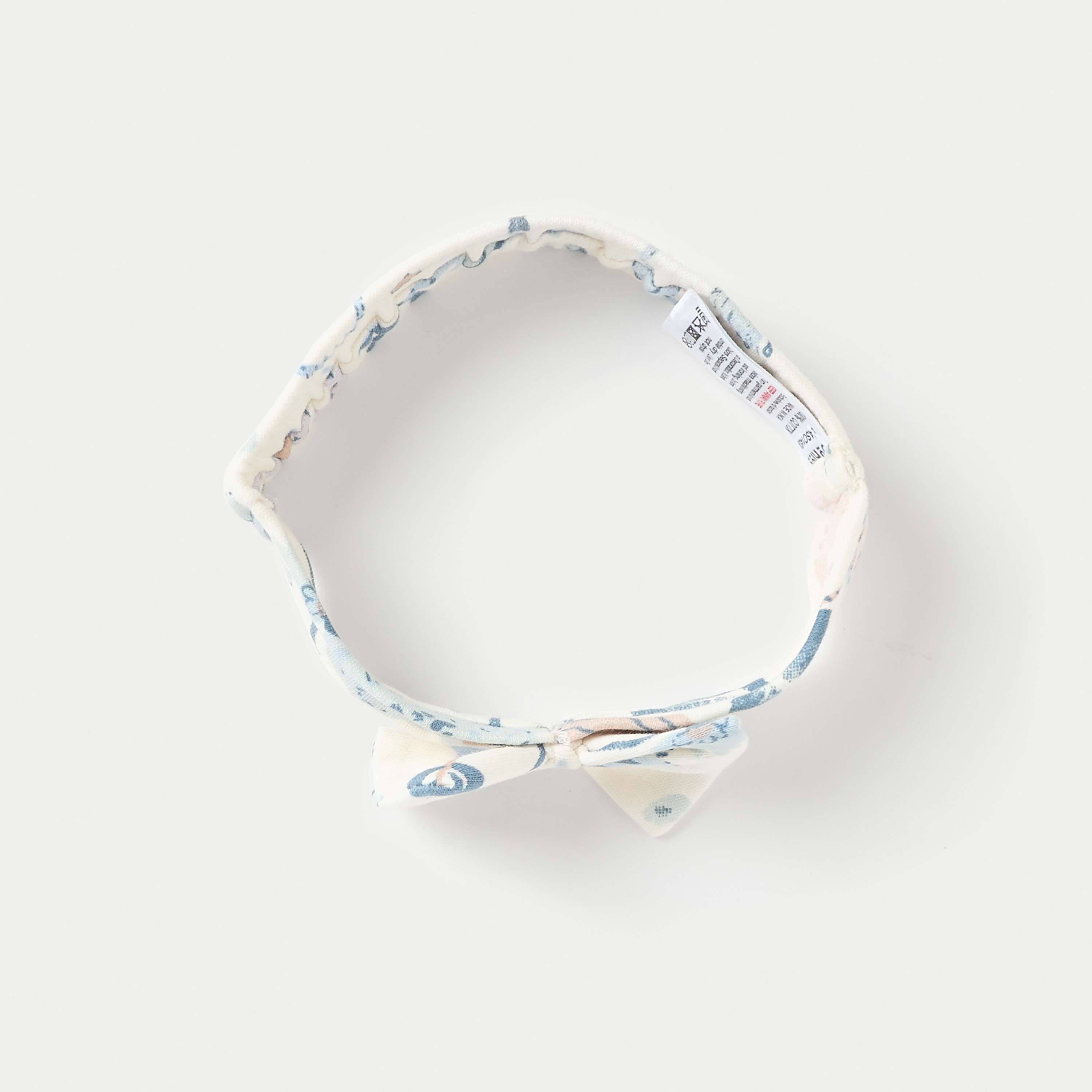 Juniors All-Over Print Elasticated Headband with Bow Applique-baby-girls-accessories-hairaccessories-image-2