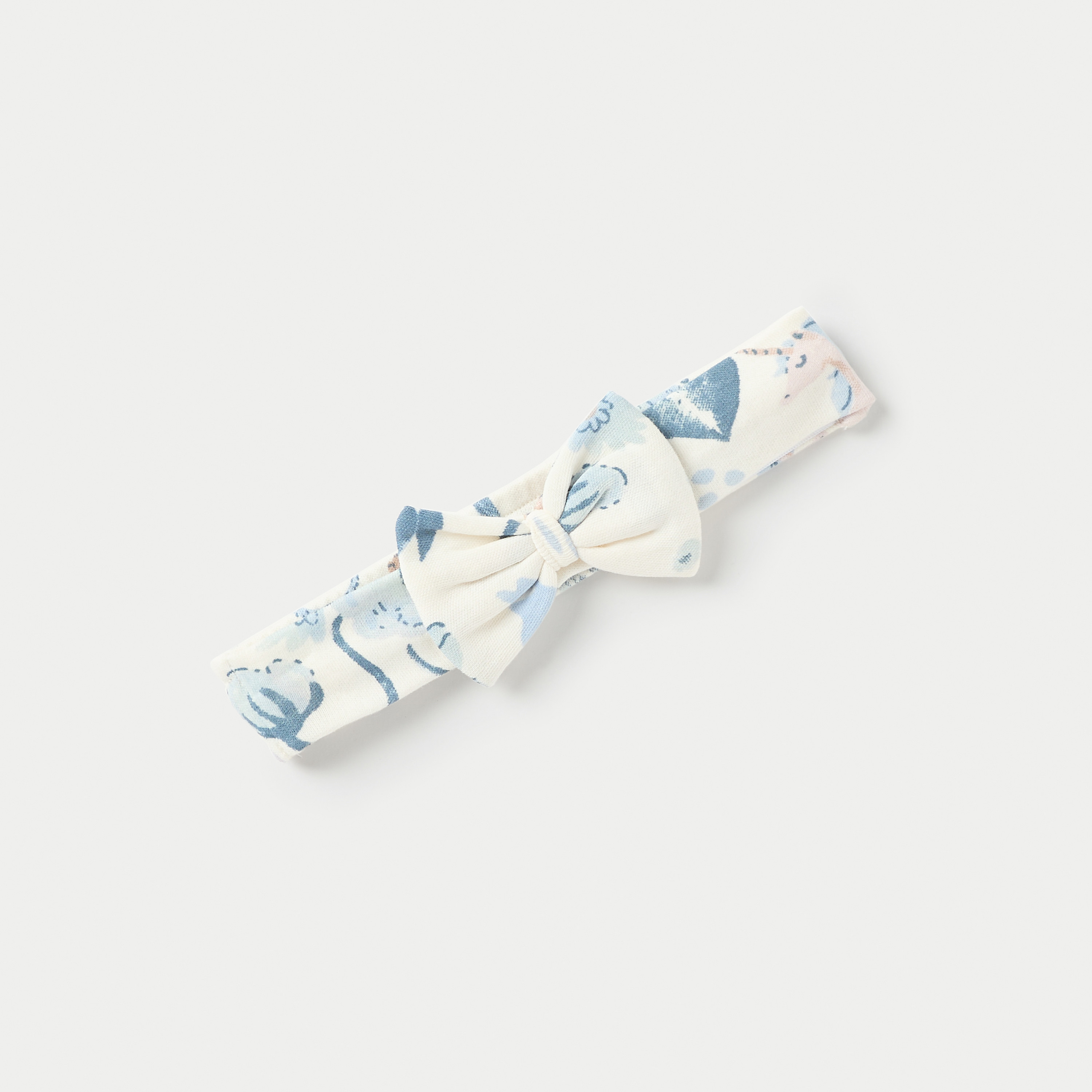 Juniors All-Over Print Elasticated Headband with Bow Applique-baby-girls-accessories-hairaccessories-image-3