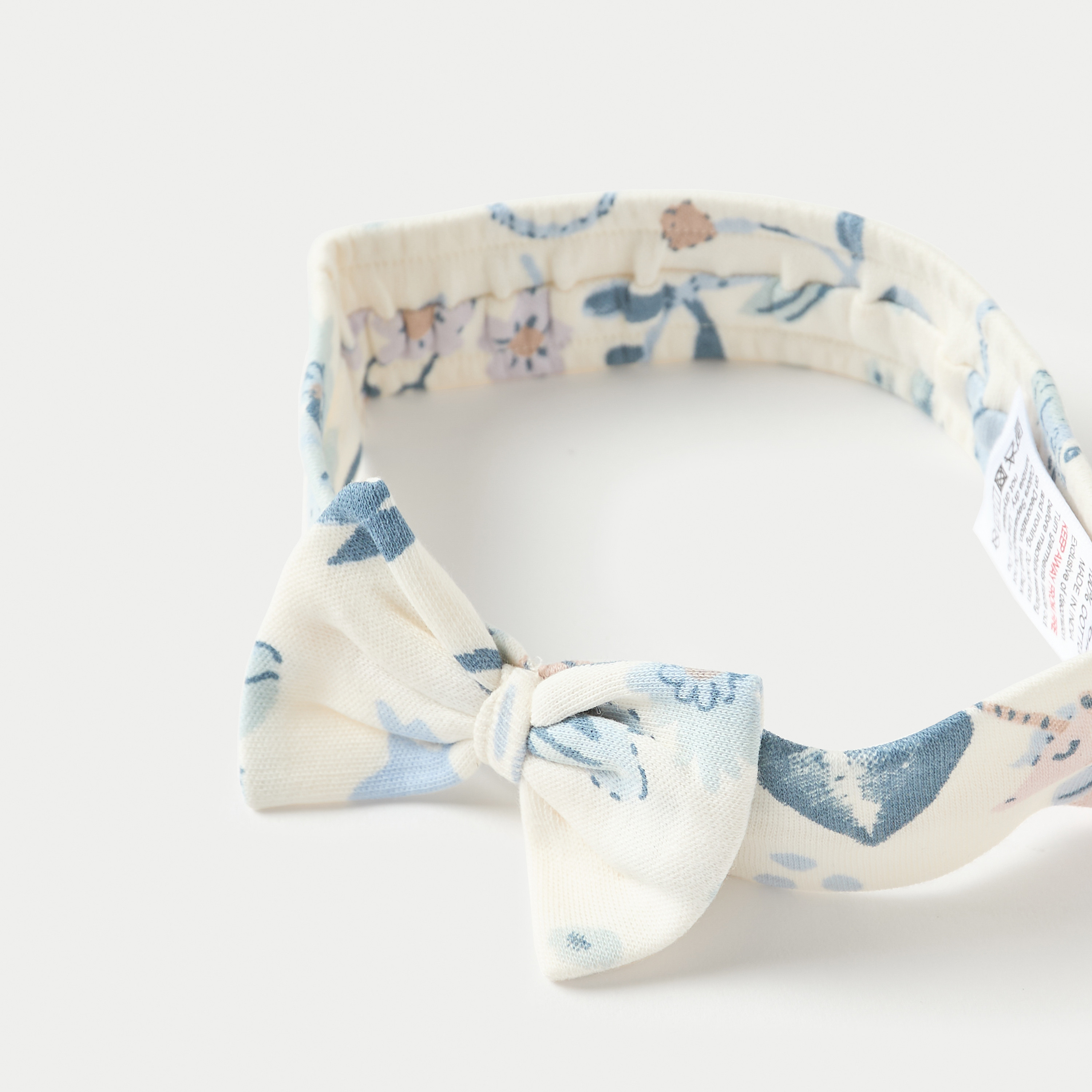 Juniors All-Over Print Elasticated Headband with Bow Applique-baby-girls-accessories-hairaccessories-image-4