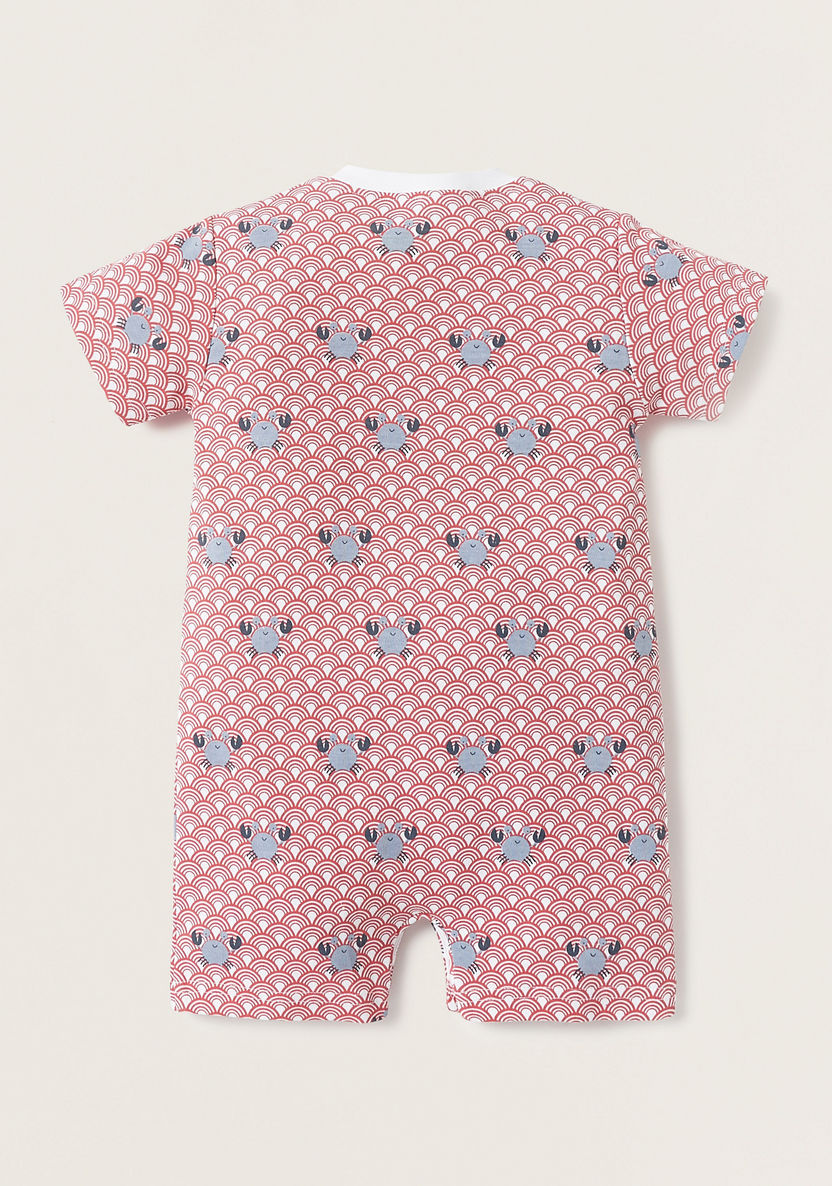 Juniors All-Over Crab Print Romper with Button Closure-Rompers, Dungarees & Jumpsuits-image-3