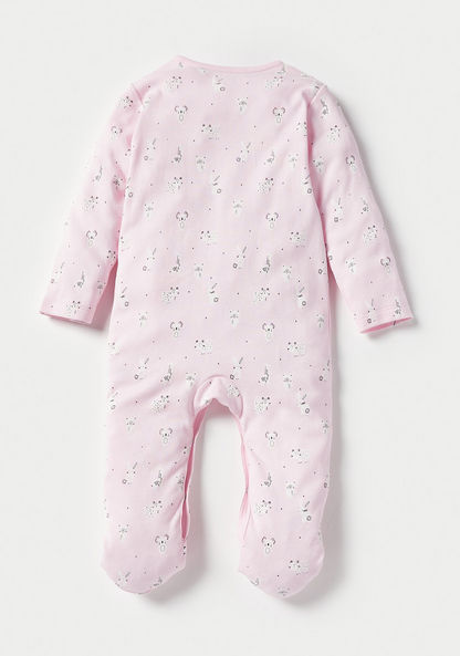 Juniors All Over Print Long Sleeves Sleepsuit with Button Closure-Sleepsuits-image-3