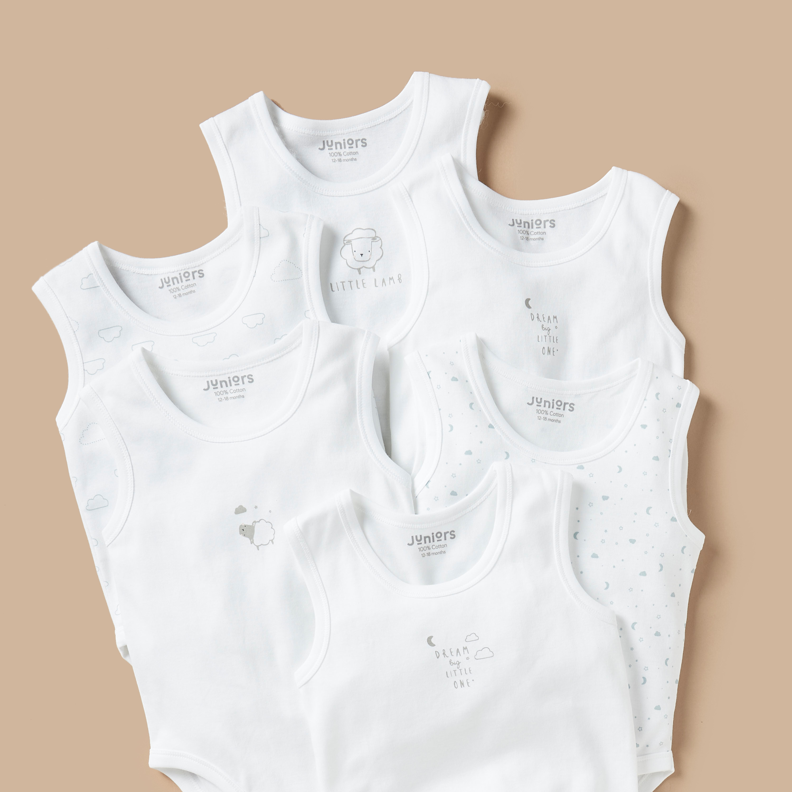 بودي سوت دون أكمام بطبعات من جونيورز - طقم من 10 قطع-baby-boys-clothing-bodysuits-image-3