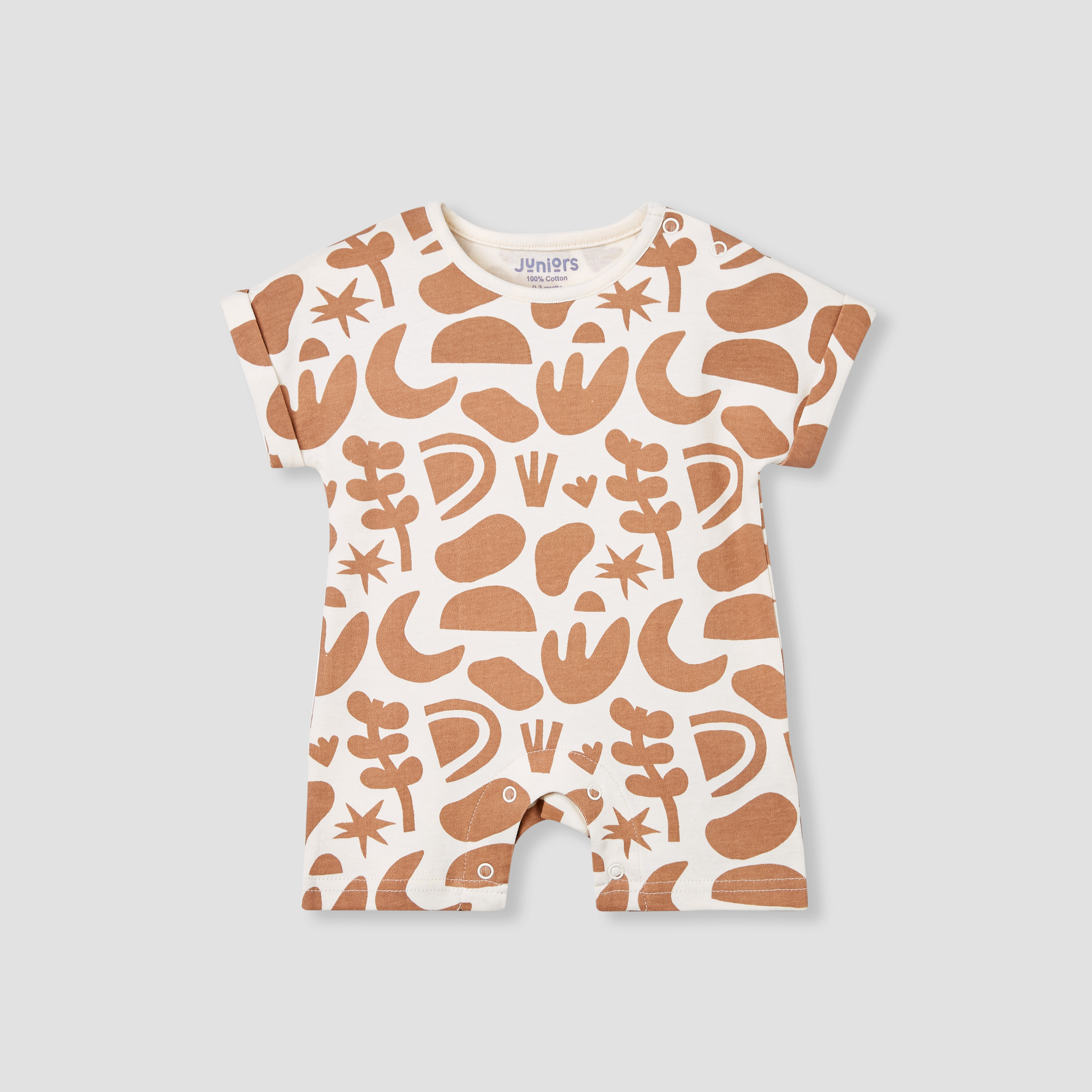 Juniors Printed Romper with Short Sleeves - Set of 3-baby-boys-clothing-rompers-image-2