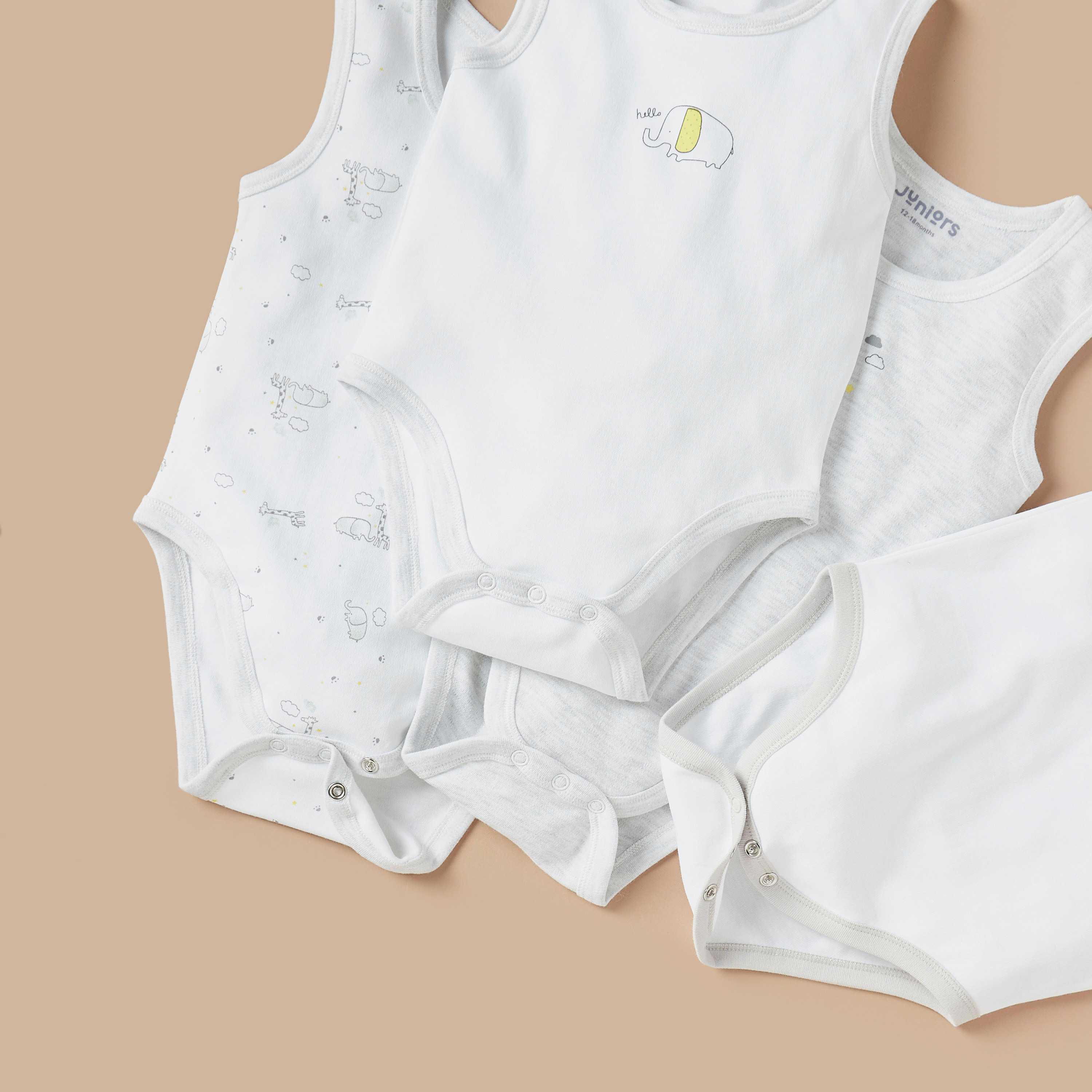 Juniors Safari Print Sleeveless Bodysuit - Set of 10-baby-boys-clothing-bodysuits-image-3