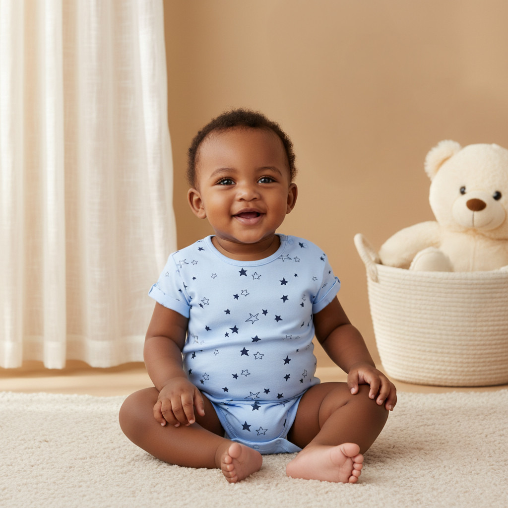 أفرول بأكمام قصيرة وطبعات من جونيورز - طقم من 4-baby-boys-clothing-rompers-image-1