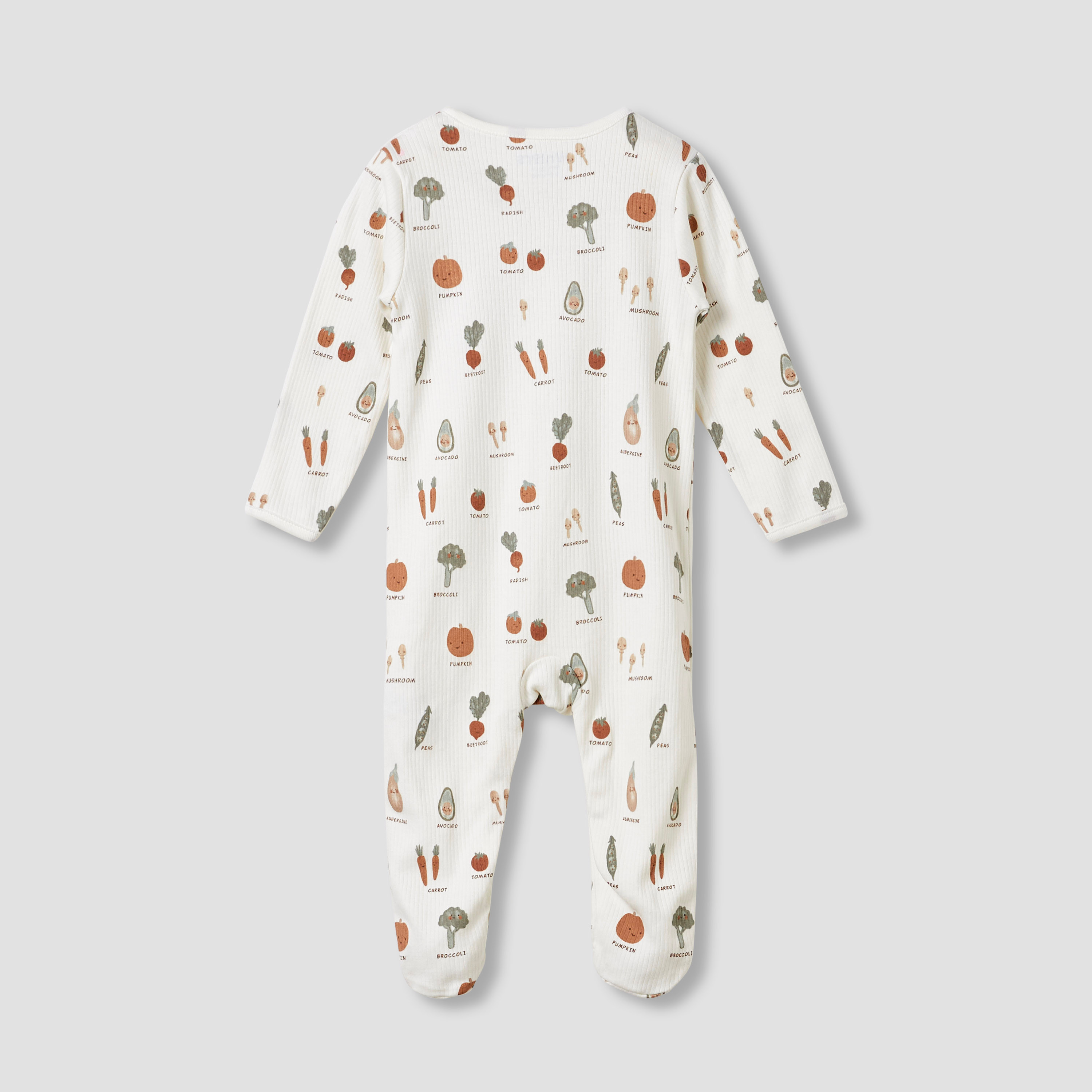 Juniors Round Neck Sleepsuit with Closed Feet - Cotton - Long Sleeves-baby-boys-clothing-nightwear-sleepsuits-image-2