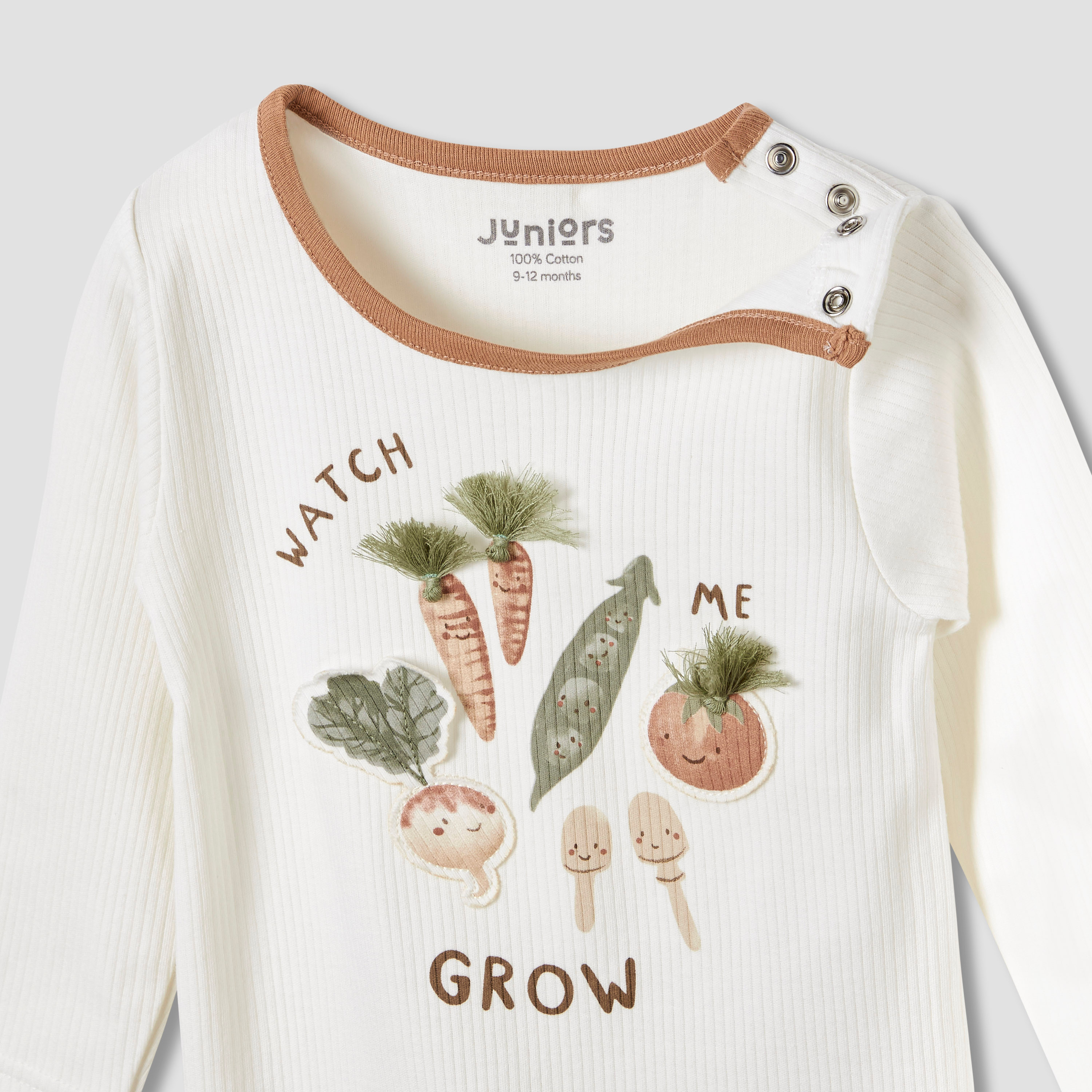 Juniors Round Neck Sleepsuit with Closed Feet - Cotton - Long Sleeves-baby-boys-clothing-nightwear-sleepsuits-image-3