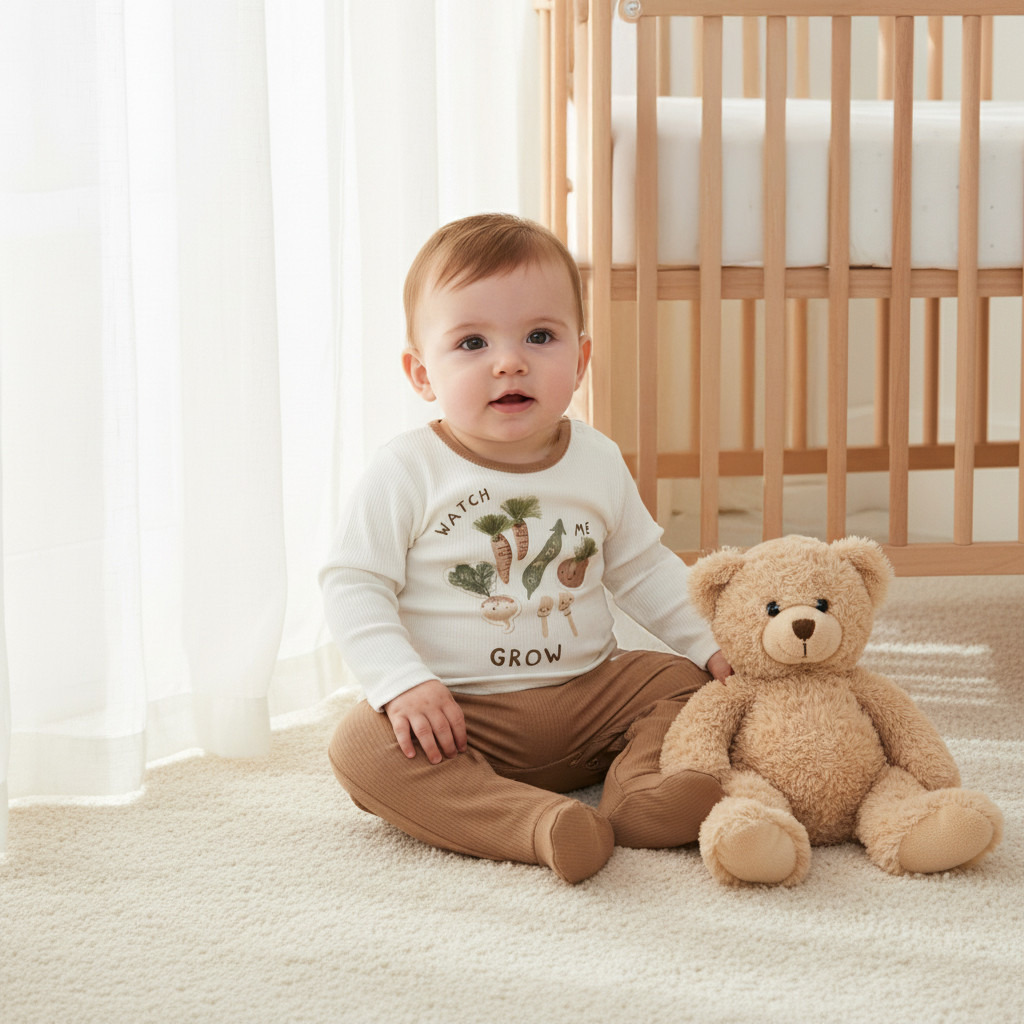 Juniors Round Neck Sleepsuit with Closed Feet - Cotton - Long Sleeves-baby-boys-clothing-nightwear-sleepsuits-image-5