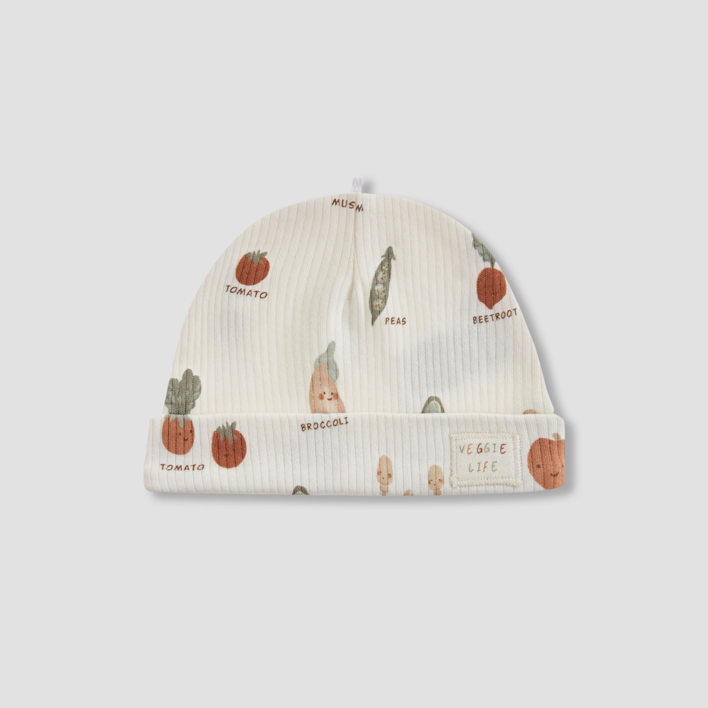 Juniors Baby Cap with Vegetable Print - Set of 2-baby-boys-accessories-caps-image-2