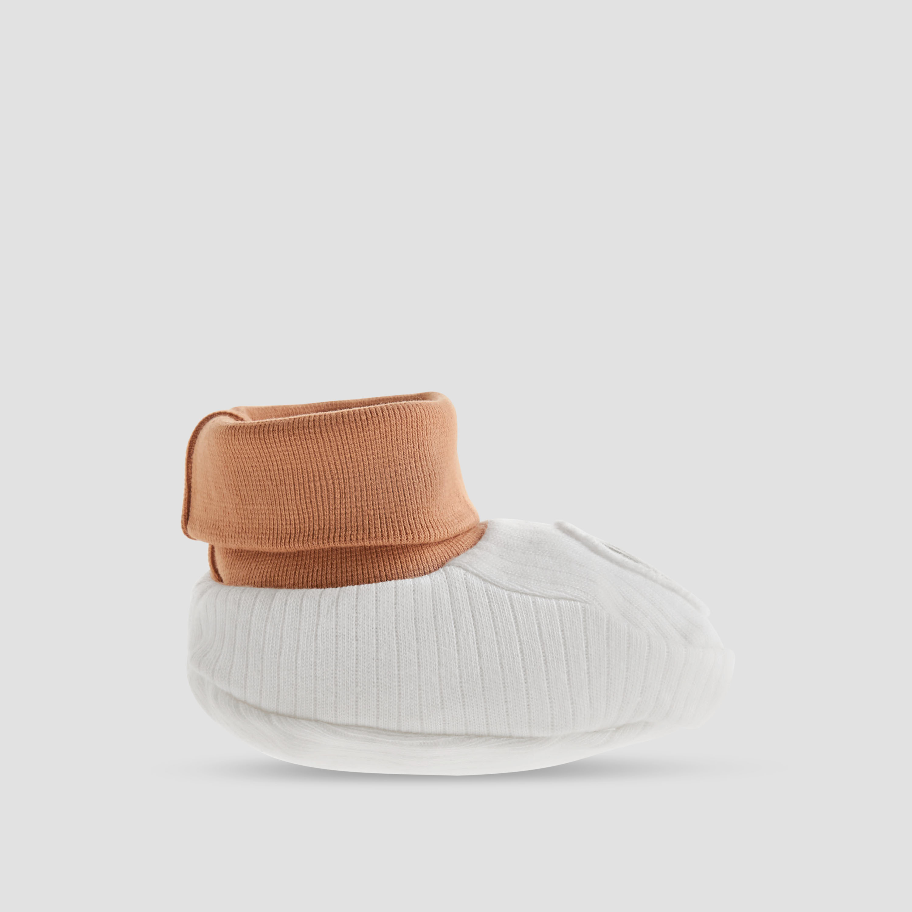 Juniors Boys Booties with Avocado Applique - Cotton-baby-boys-shoes-booties-image-3