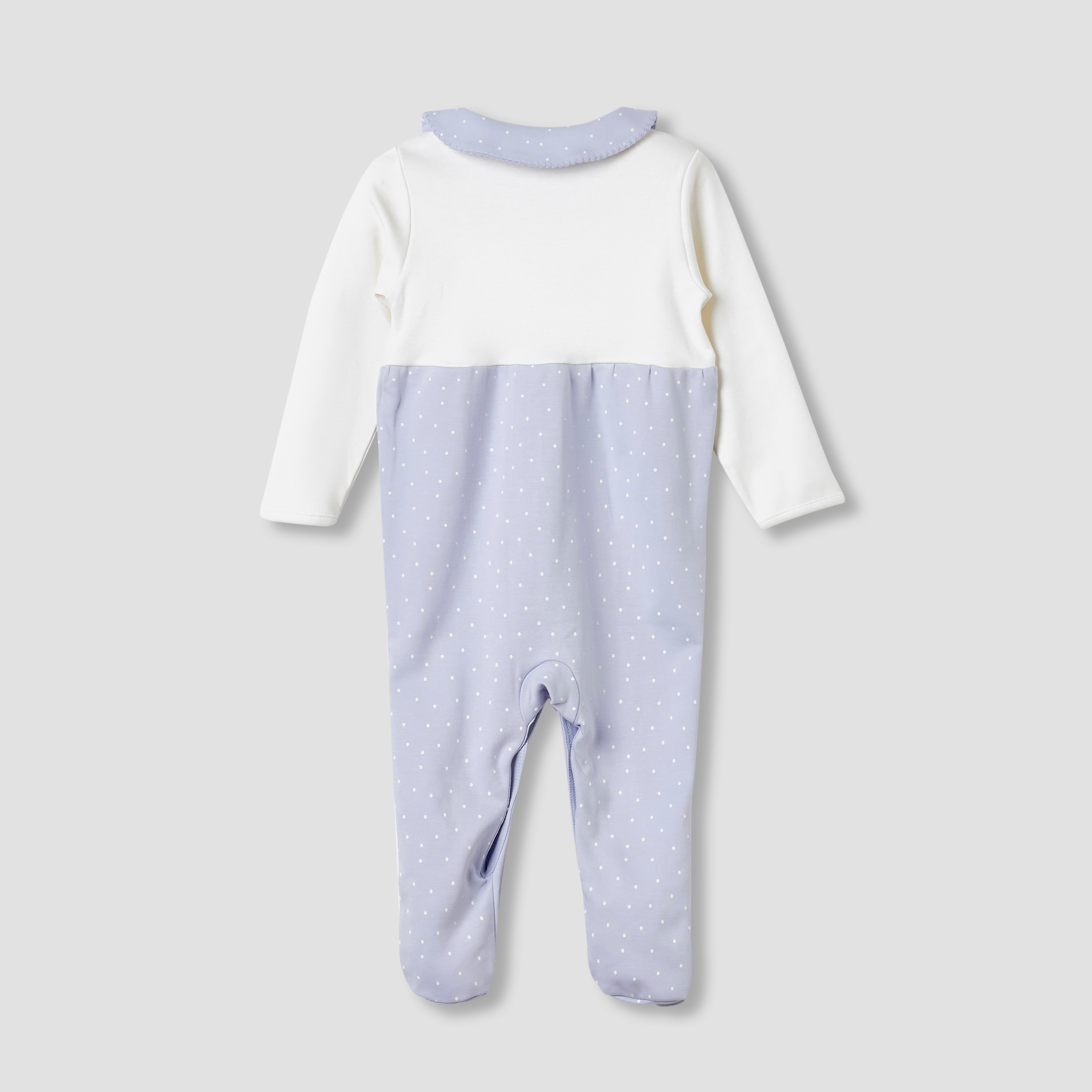Juniors Peter Pan Collar Sleepsuit with Closed Feet - Cotton - Long Sleeves-baby-girls-clothing-nightwear-sleepsuits-image-2