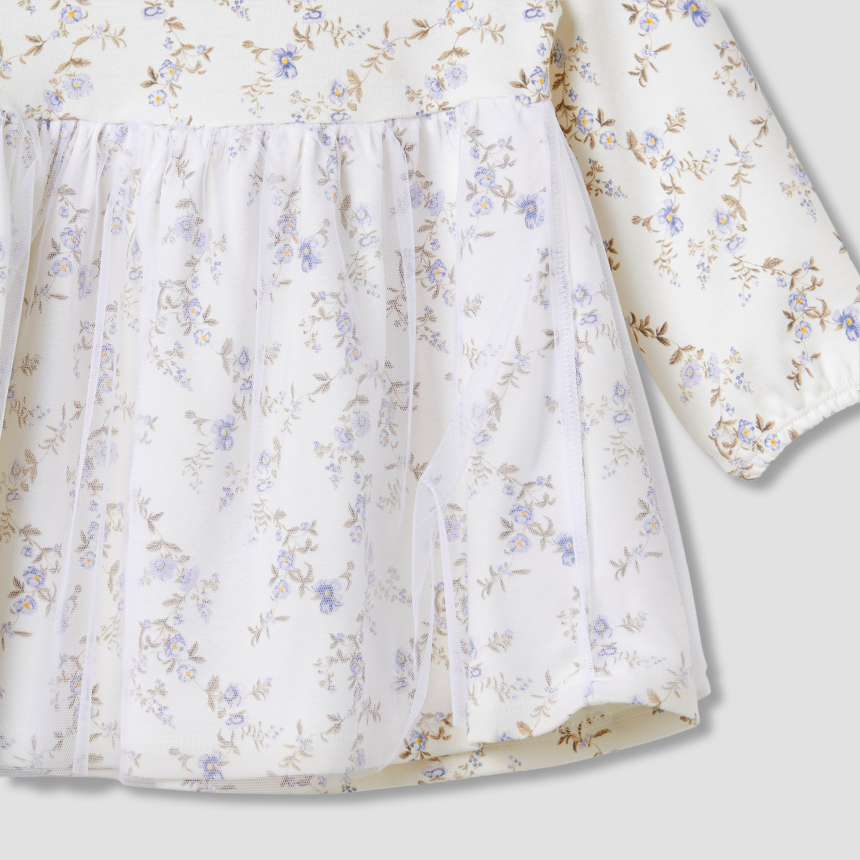 Juniors Girls Dress with Floral Print - Cotton - Long Sleeves - Round Neck-baby-girls-clothing-dressesandjumpsuits-image-4