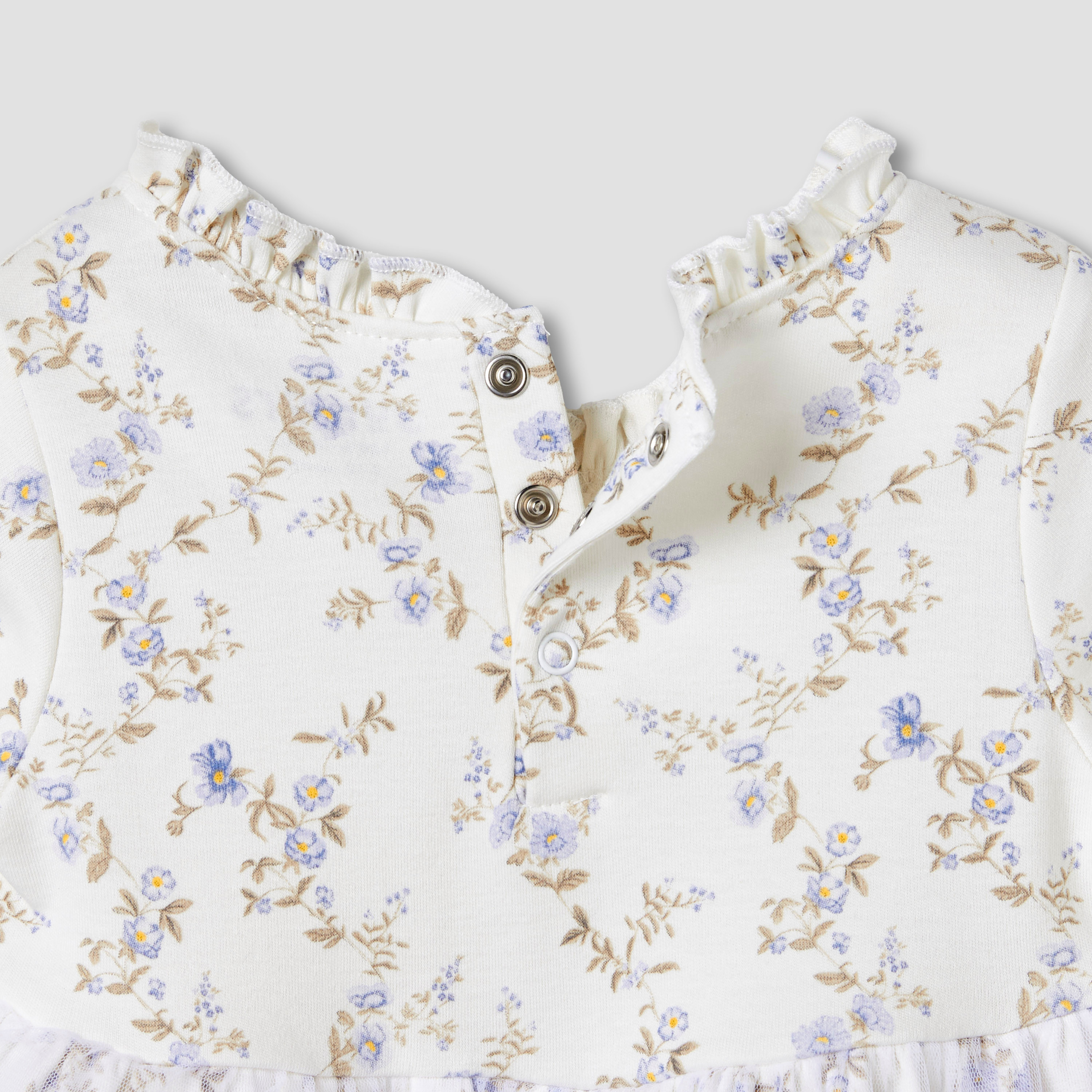 Juniors Girls Dress with Floral Print - Cotton - Long Sleeves - Round Neck-baby-girls-clothing-dressesandjumpsuits-image-5